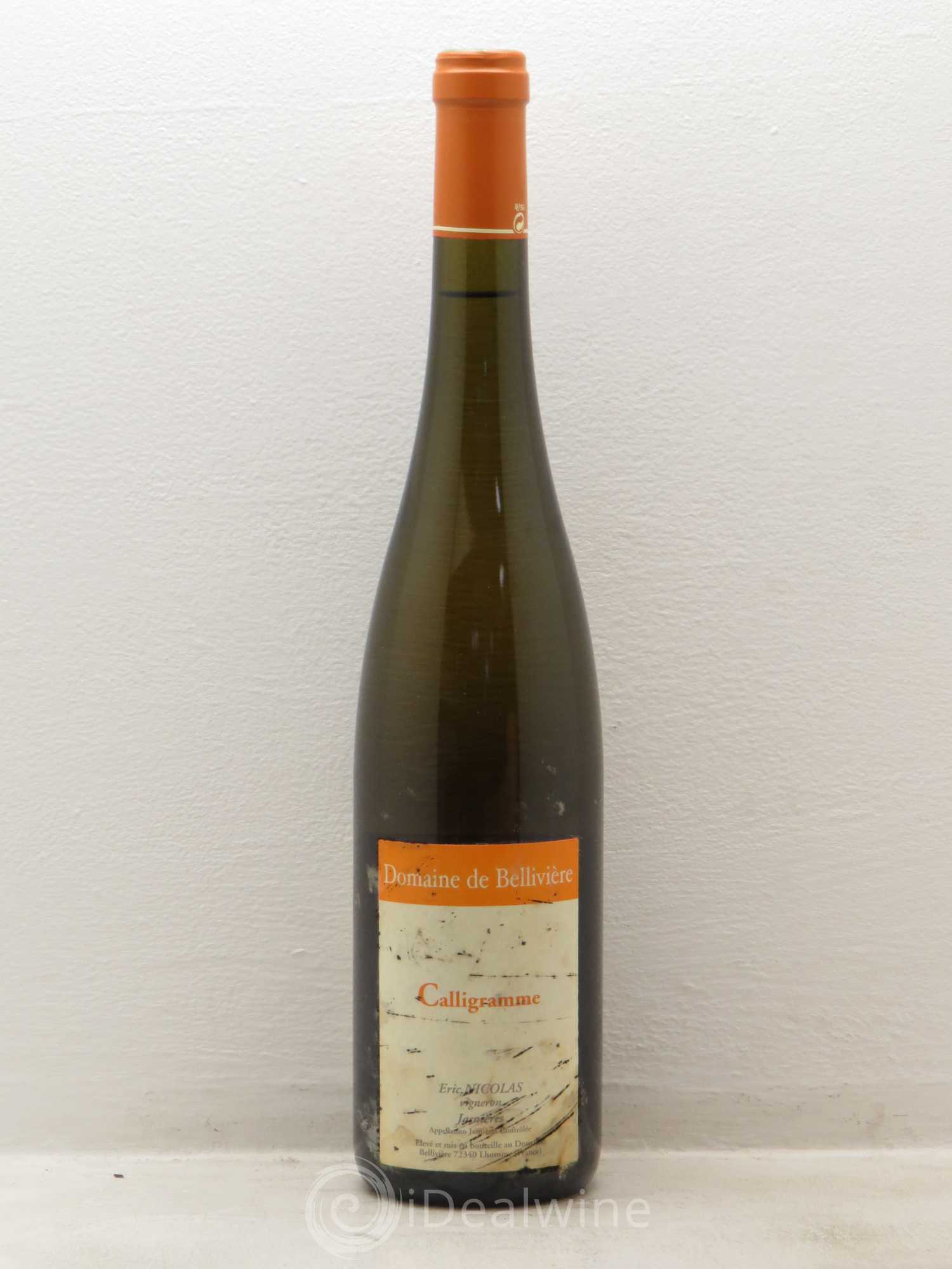 Jasnières Calligramme de Bellivière 2007 - Posten von 1 Flasche - 0