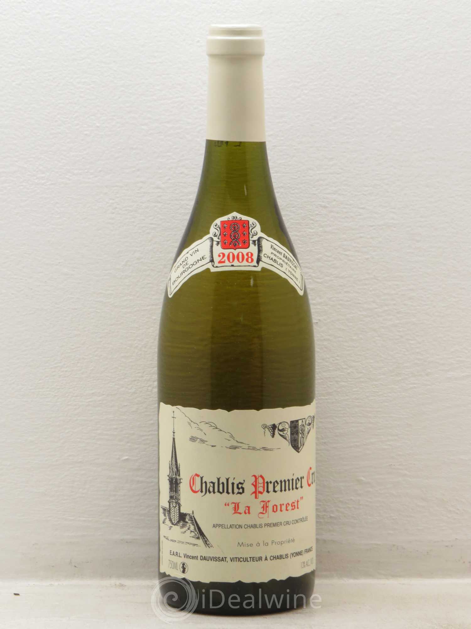 Chablis 1er Cru La Forest Vincent Dauvissat (Domaine) 2008 - Lot de 1 bouteille - 0