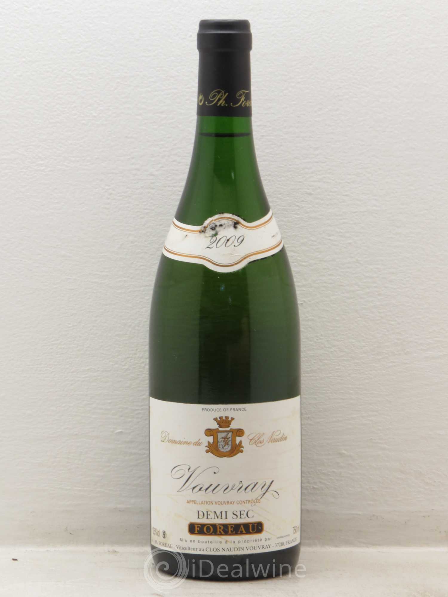 Vouvray Demi-Sec Clos Naudin - Philippe Foreau 2009 - Lot de 1 bouteille - 0