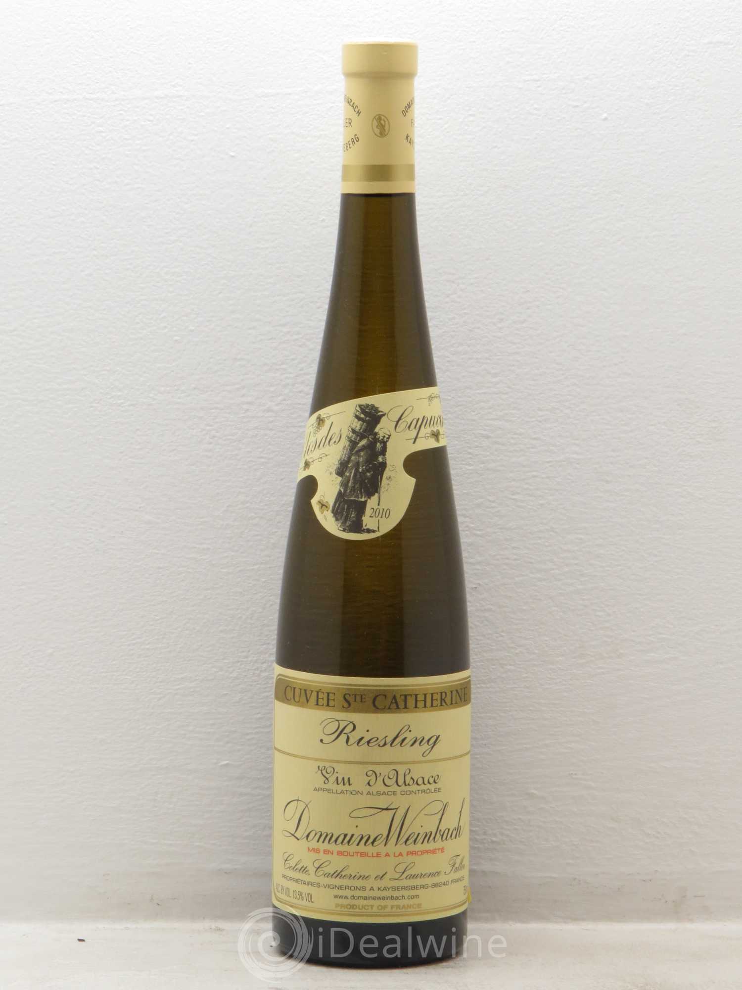 Alsace Riesling Clos des Capucins - Cuvée Sainte Catherine Weinbach (Domaine) 2010 - Lot de 1 bouteille - 0