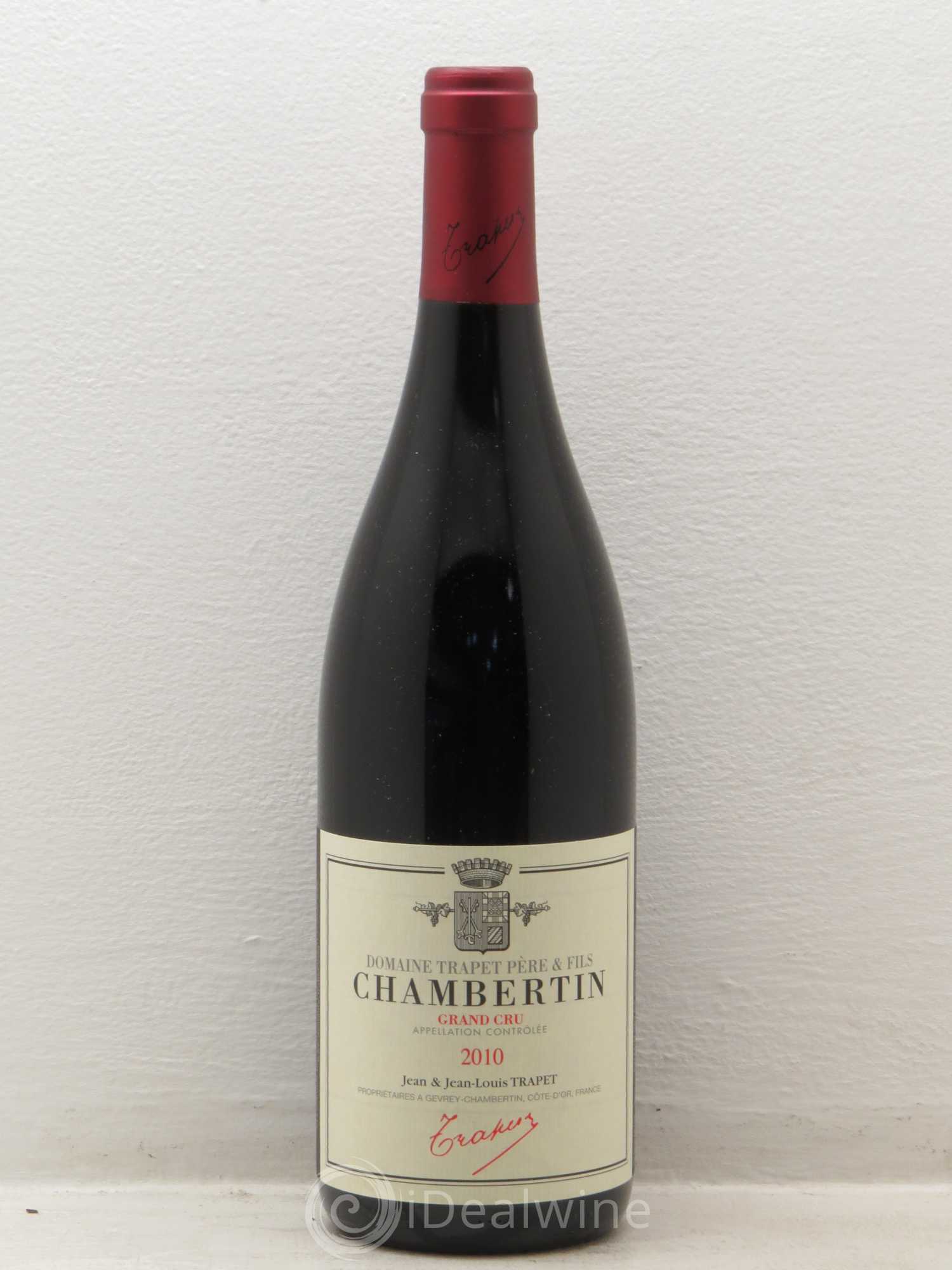 Chambertin Grand Cru Domaine Trapet 2010 - Lot de 1 bouteille - 0