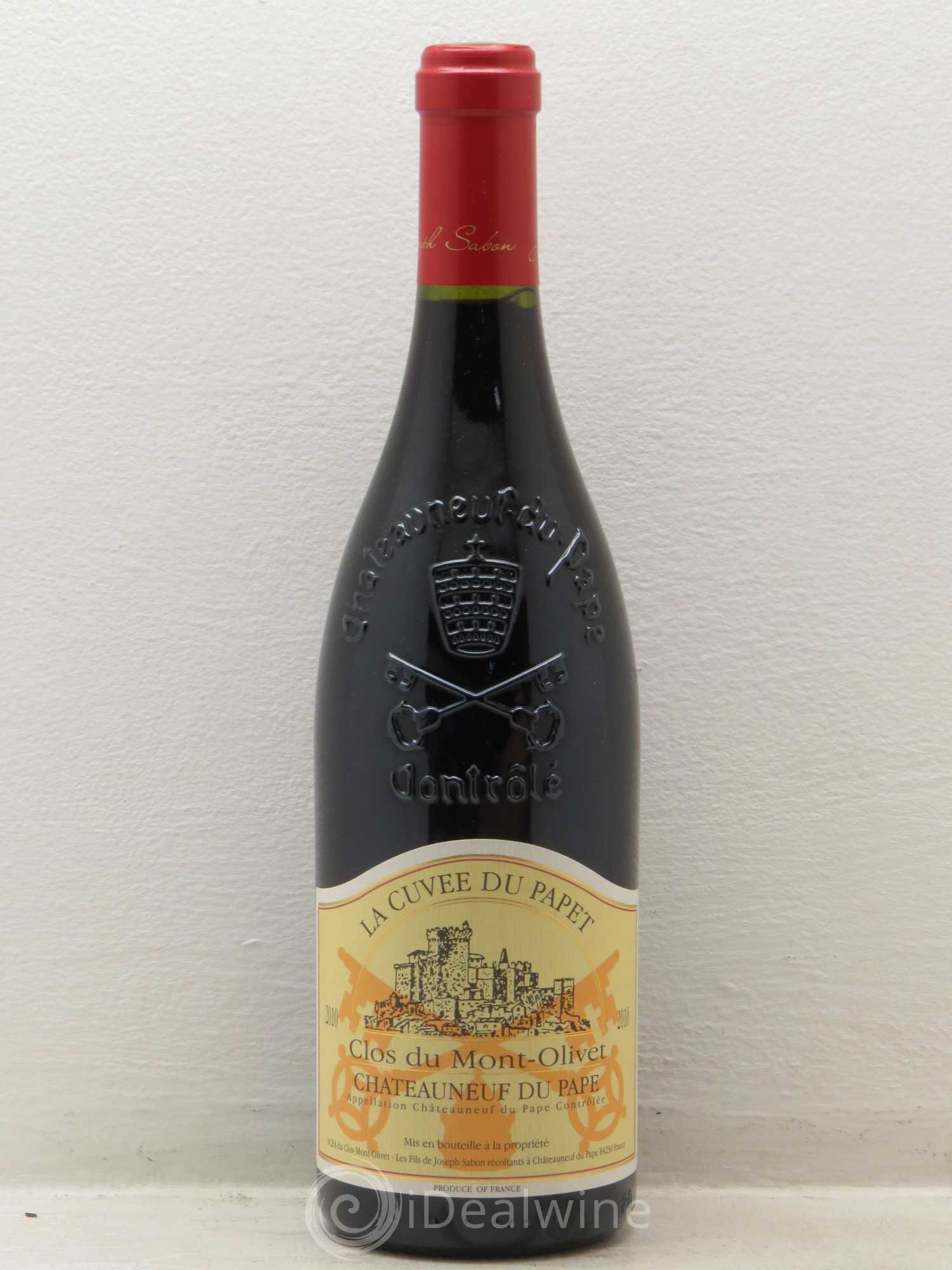 Châteauneuf-du-Pape Cuvée du Papet Clos du Mont-Olivet 2010 - Lot de 1 bouteille - 0