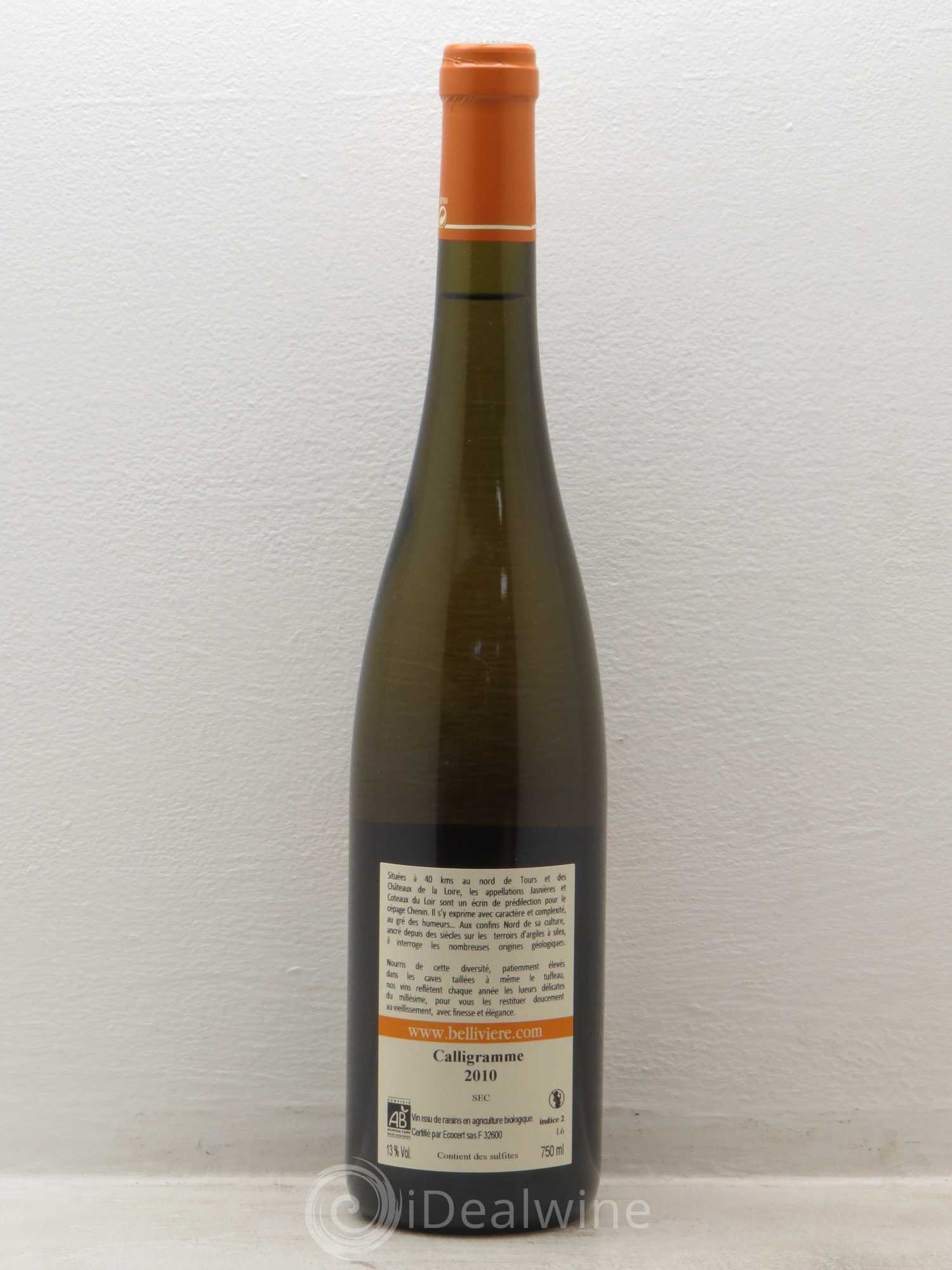 Jasnières Calligramme de Bellivière 2010 - Posten von 1 Flasche - 1