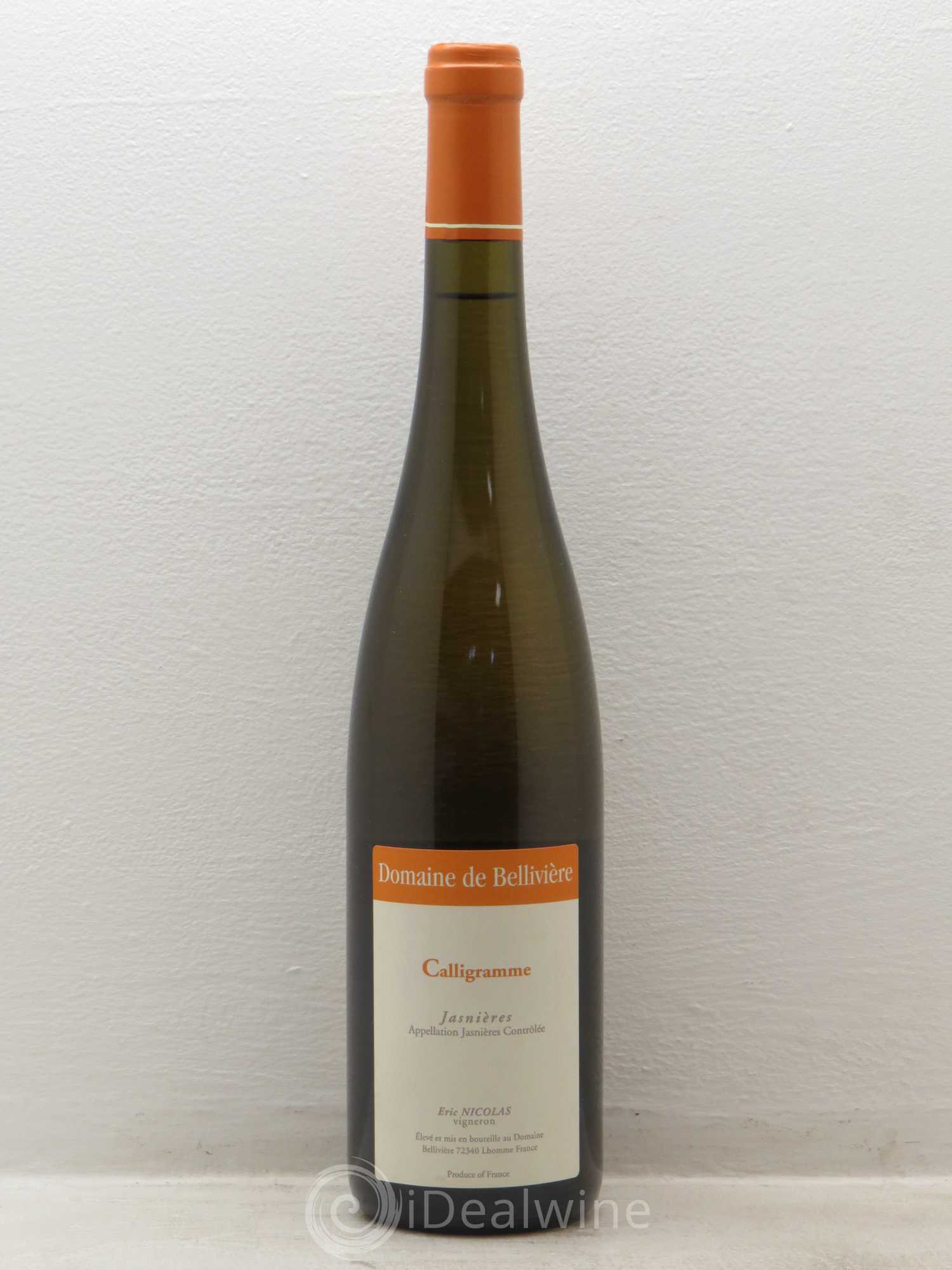 Jasnières Calligramme de Bellivière 2010 - Posten von 1 Flasche - 0