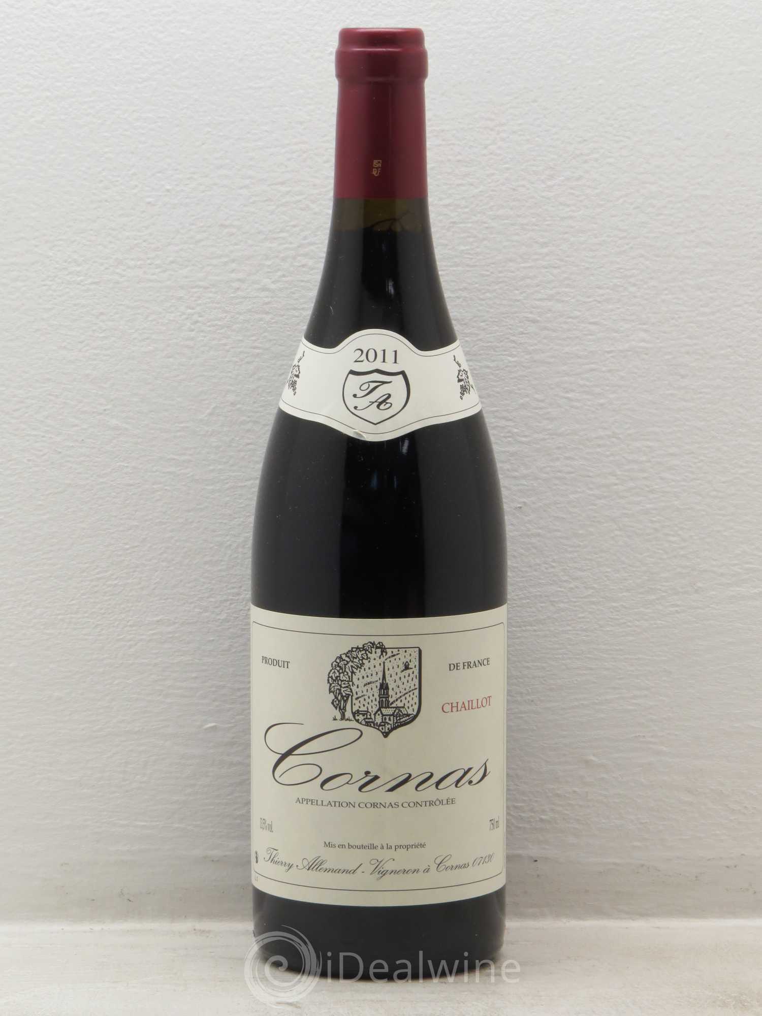 Cornas Chaillot Thierry Allemand 2011 - Lot de 1 bouteille - 0