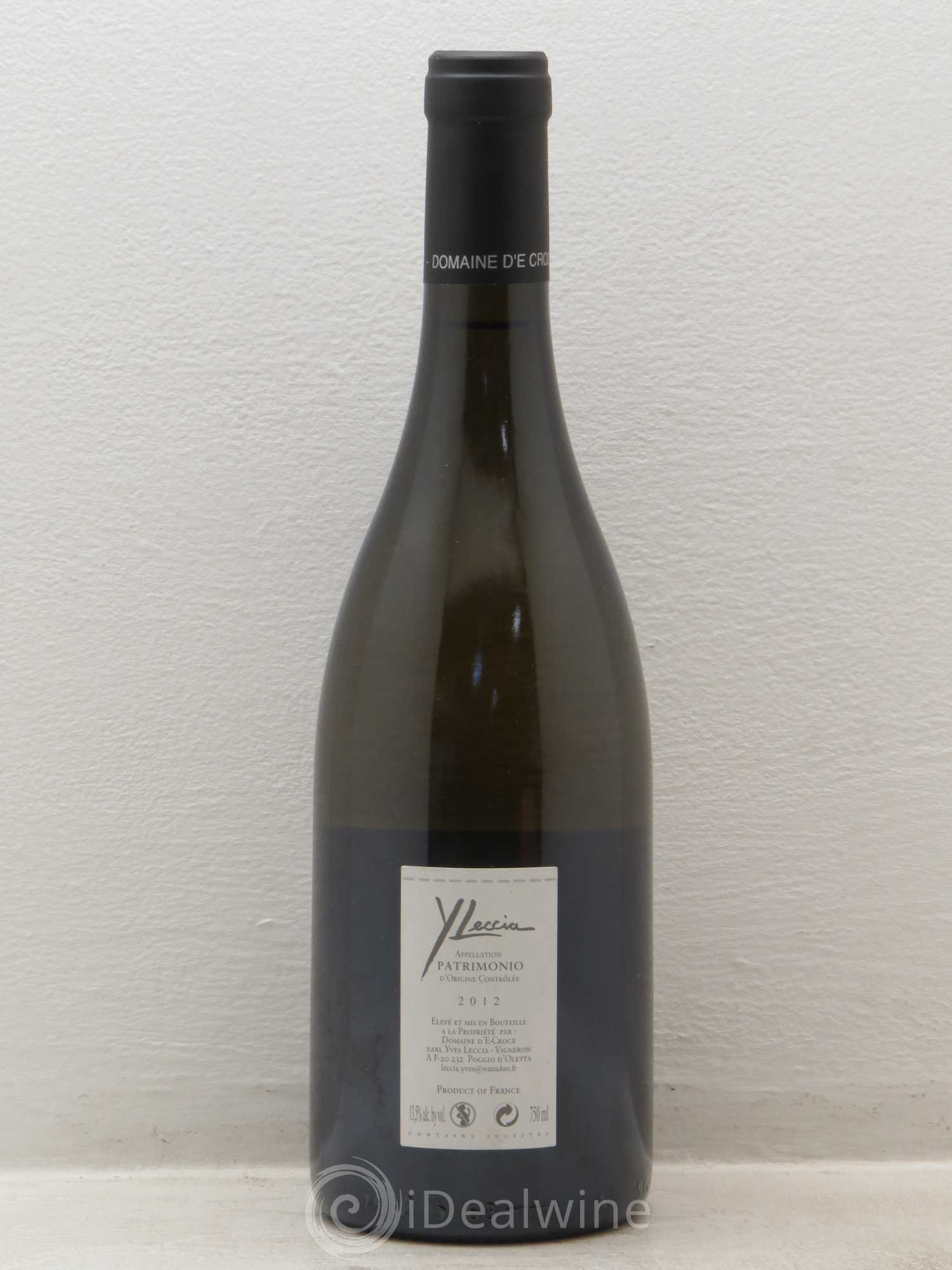 Patrimonio E. Croce Yves Leccia (Domaine) 2012 - Lot de 1 bouteille - 1