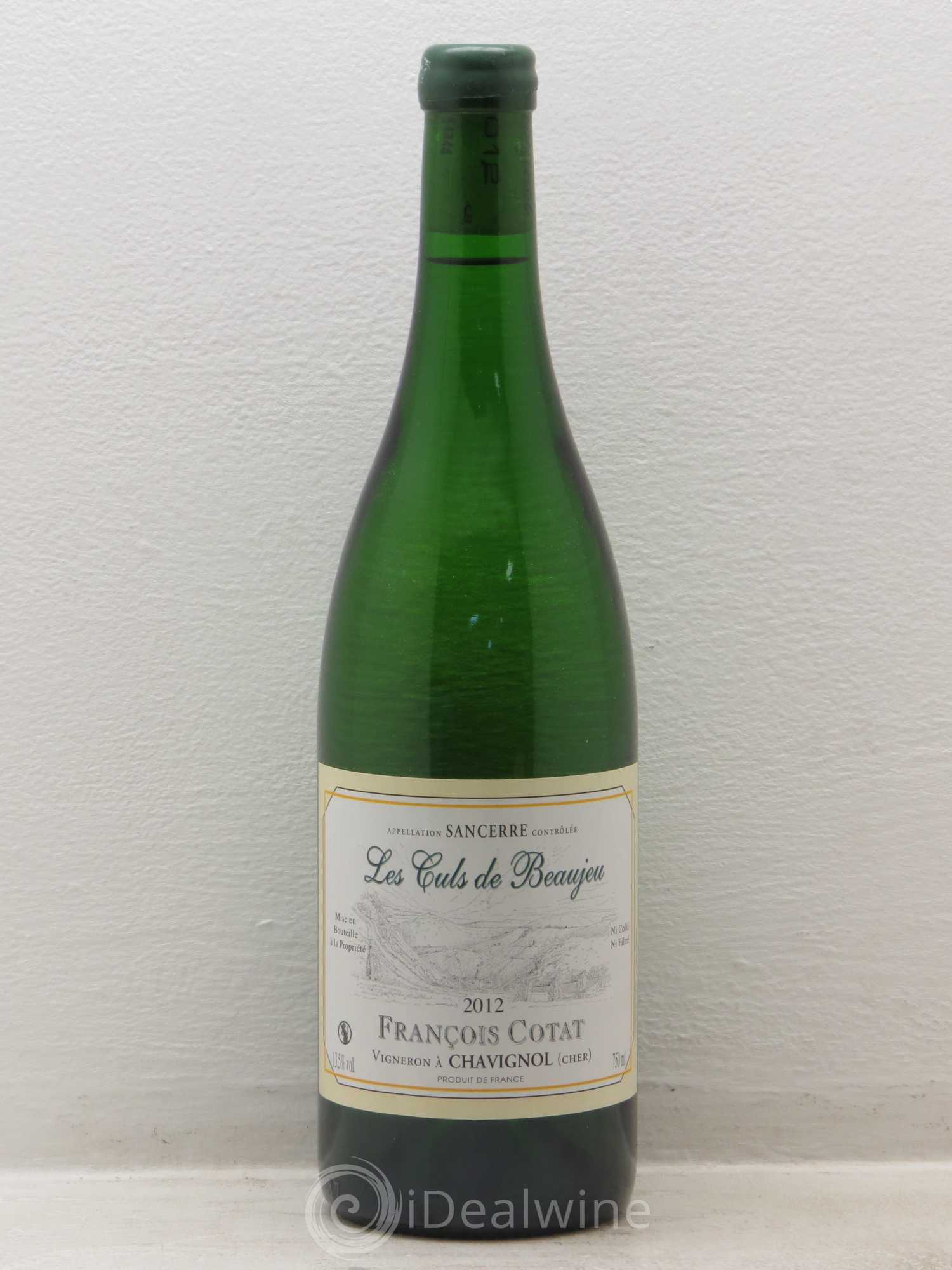 Sancerre Les Culs de Beaujeu François Cotat 2012 - Lot de 1 bouteille - 0