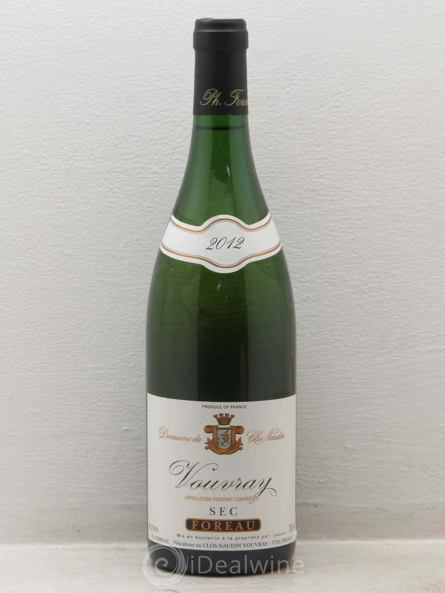 Vouvray Sec Clos Naudin - Philippe Foreau 2012 - Lot de 1 bouteille - 0