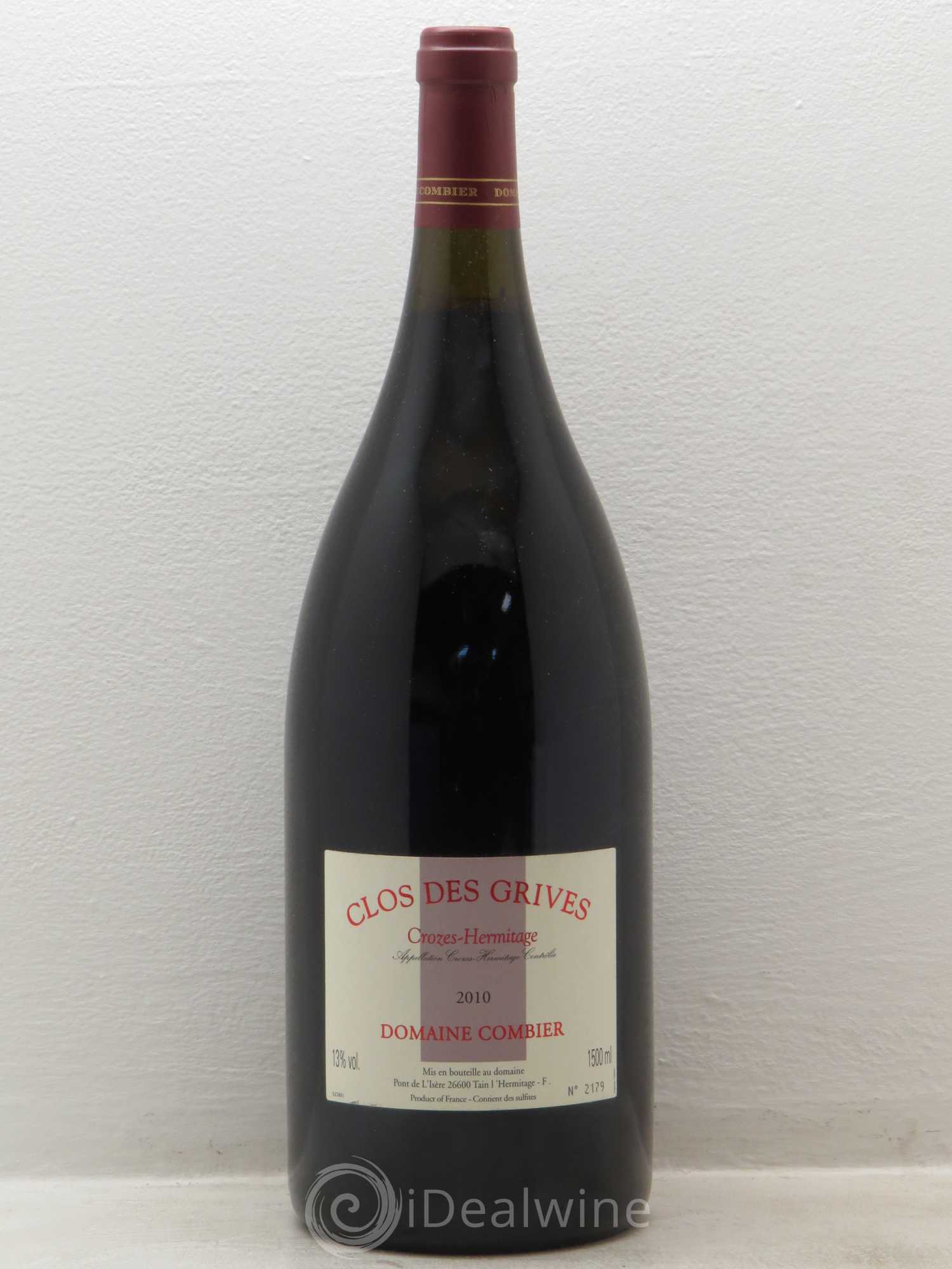 Crozes-Hermitage Clos des Grives Combier 2010 - Lot de 1 magnum - 0