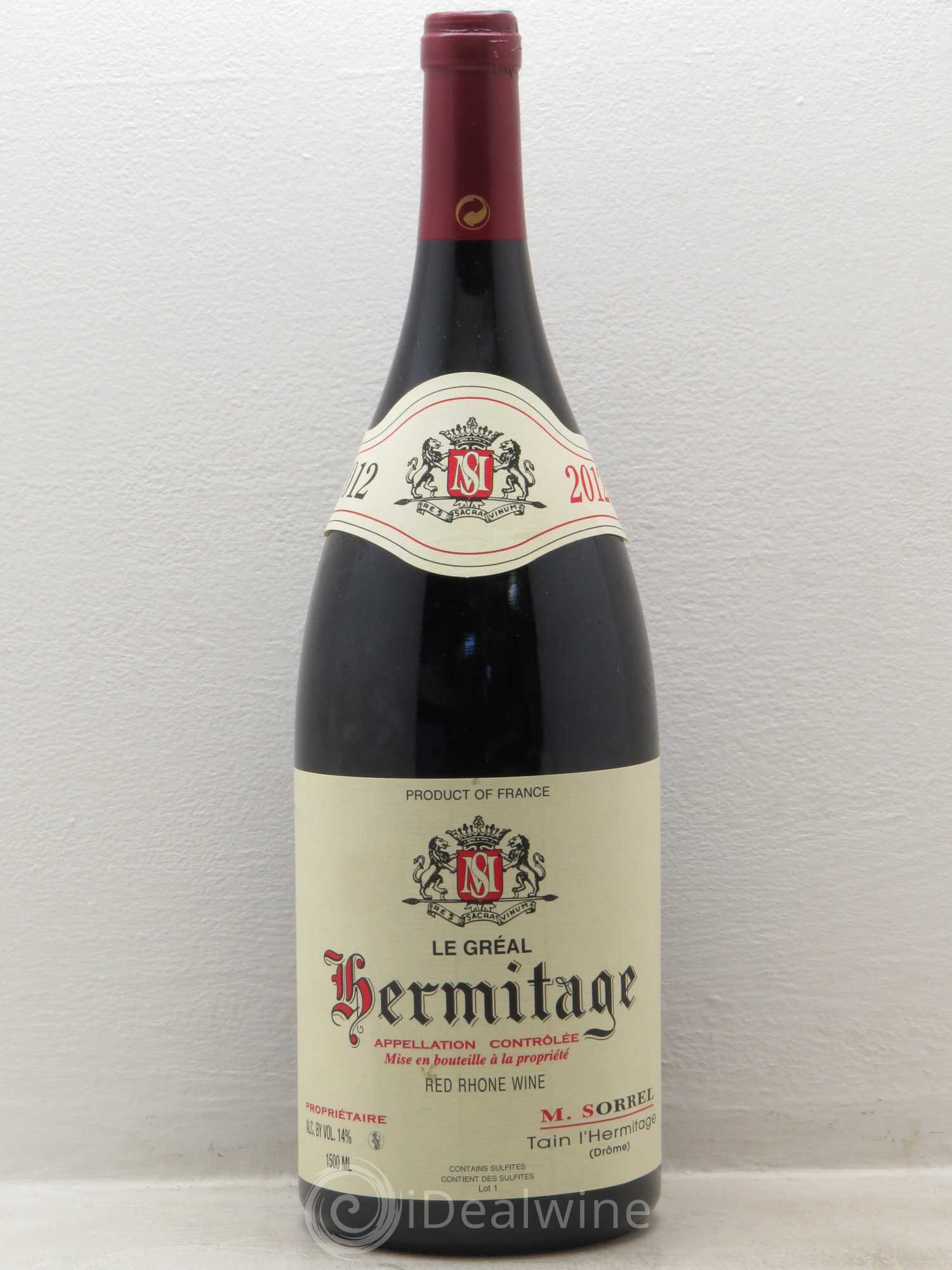 Hermitage Le Gréal Marc Sorrel 2012 - Lot de 1 magnum - 0