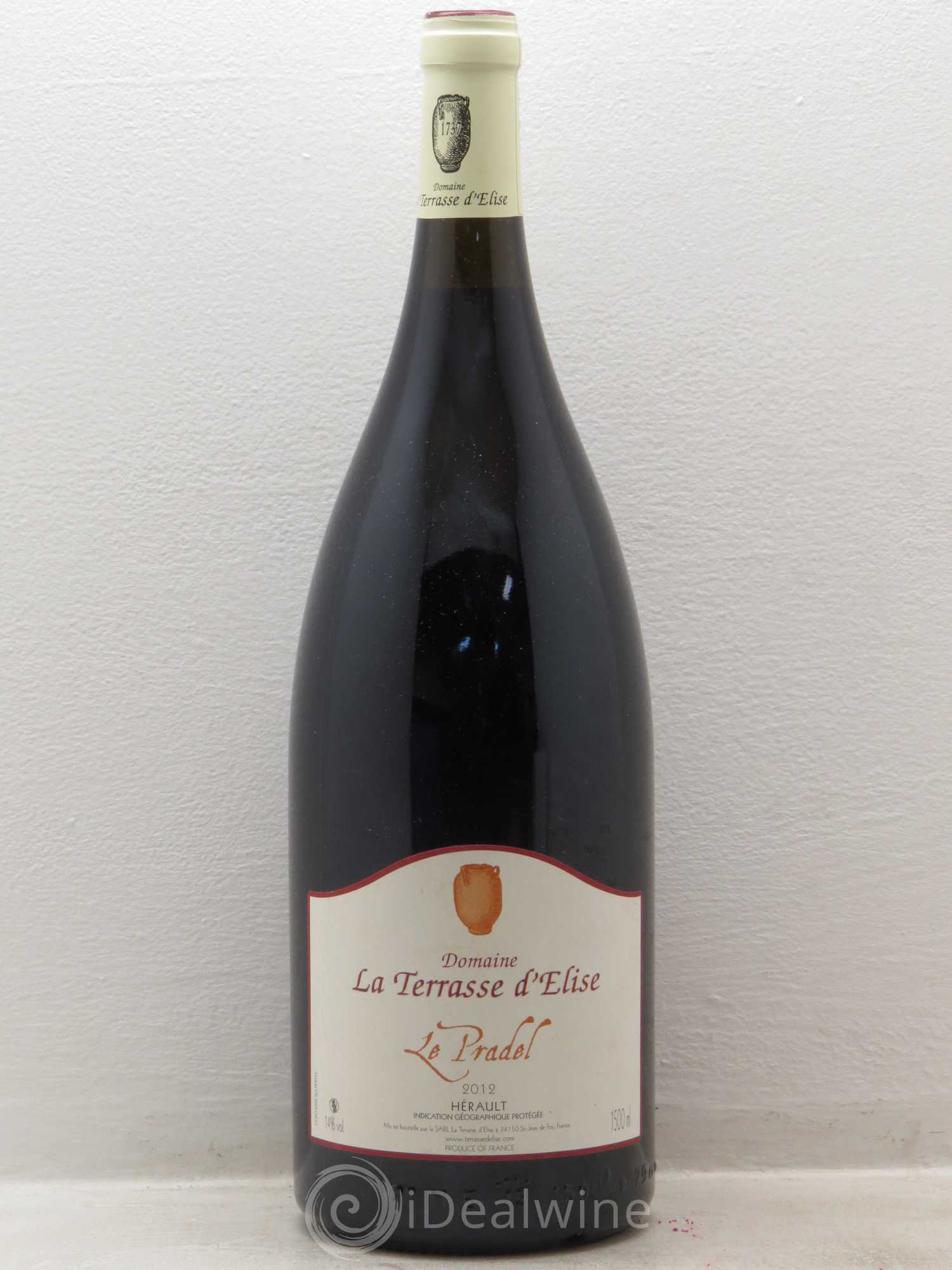 Pays d'Hérault Le Pradel Terrasse d'Elise (Domaine de la) 2012 - Lot de 1 magnum - 0