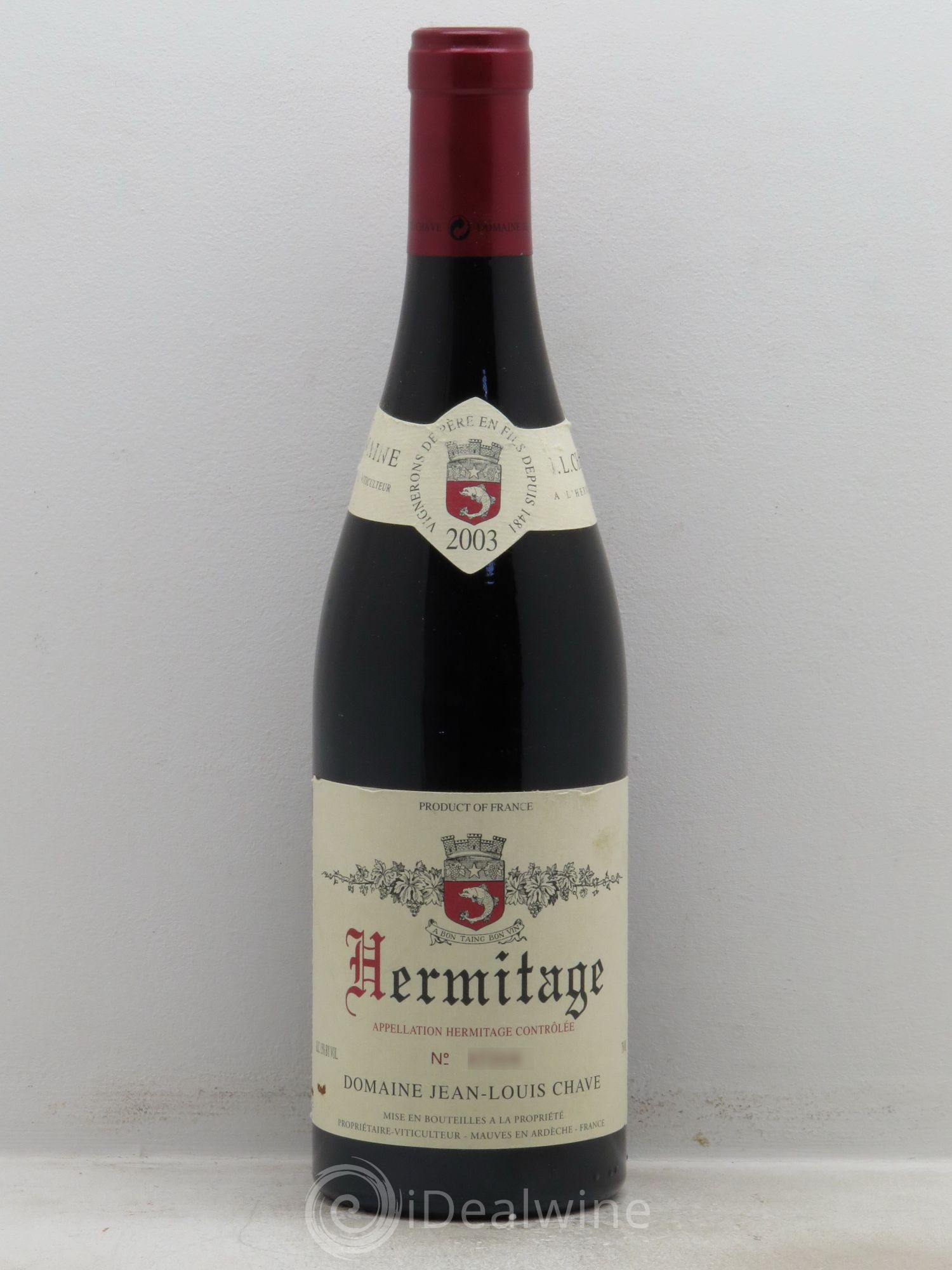 Hermitage Jean-Louis Chave 2003 - Lot de 1 bouteille - 0