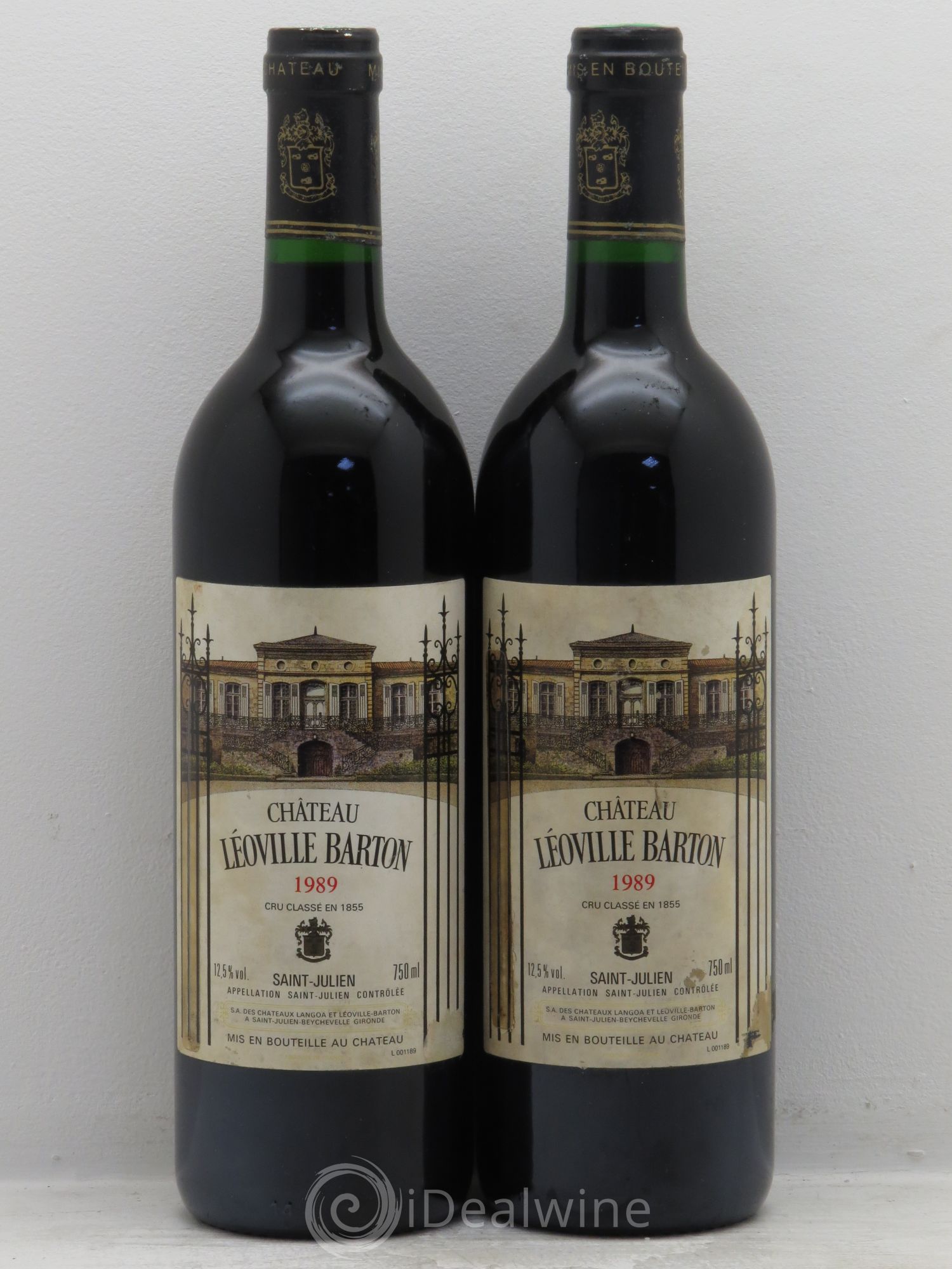 Château Léoville Barton 2ème Grand Cru Classé 1989 - Lot de 2 bouteilles - 0
