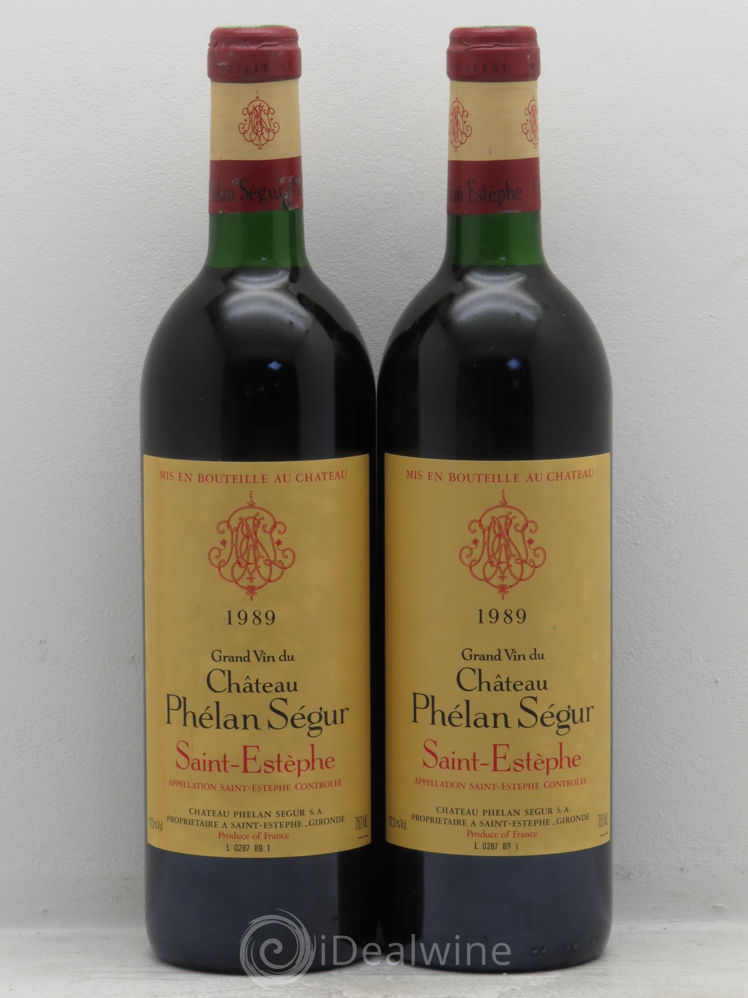 Château Phélan Ségur 1989 - Lot de 2 bouteilles - 0
