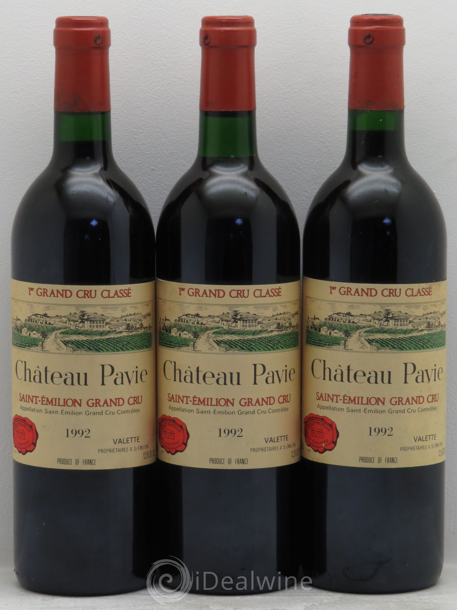 Château Pavie 1er Grand Cru Classé A 1992 - Lot de 3 bouteilles - 0
