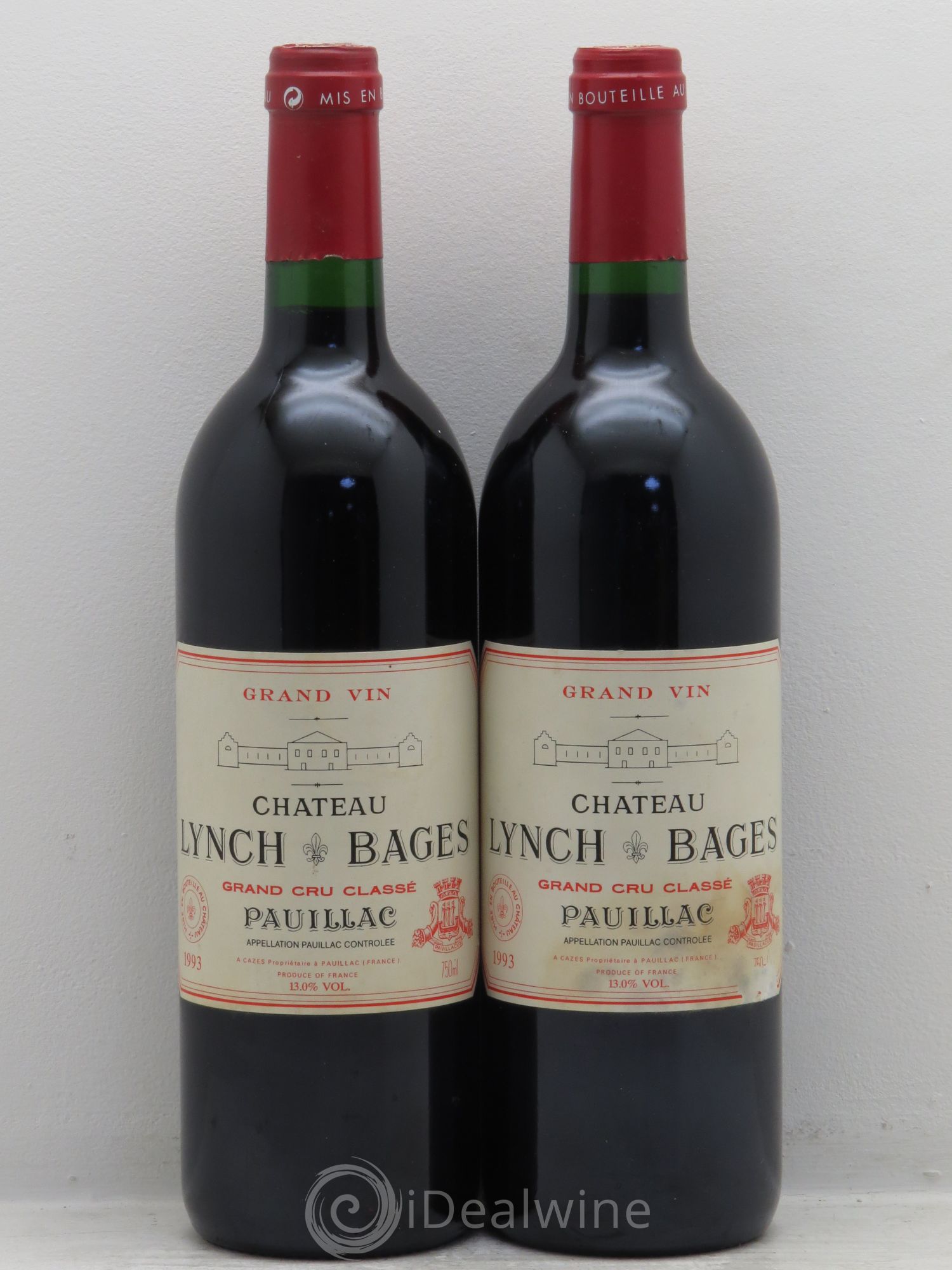 Château Lynch Bages 5ème Grand Cru Classé 1993 - Lot de 2 bouteilles - 0