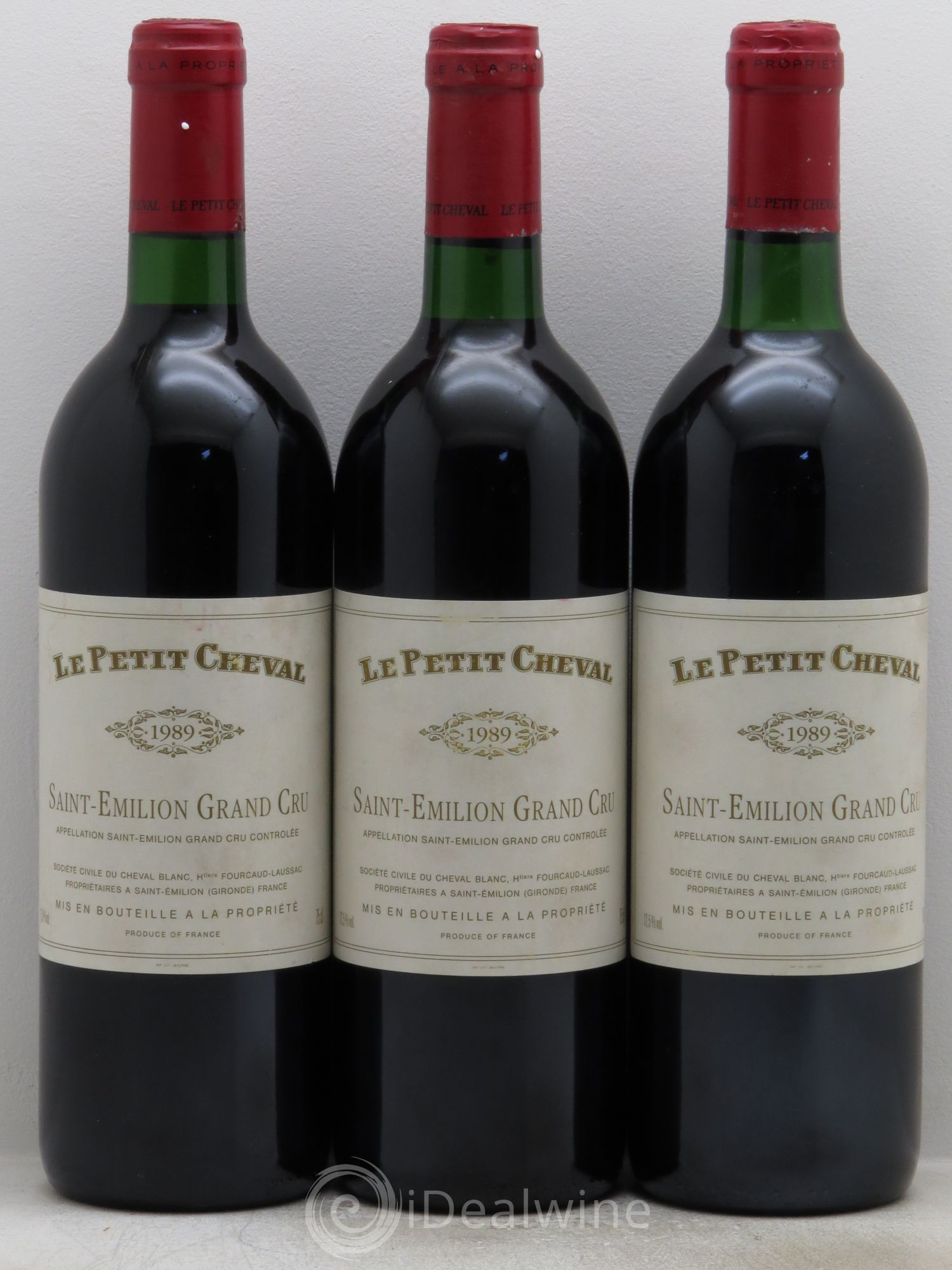 Le Petit Cheval Second Vin 1989 - Lot de 3 bouteilles - 0