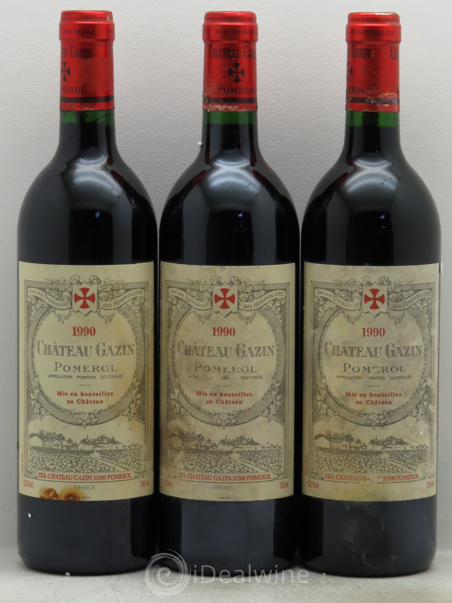 Château Gazin 1990 - Lot de 3 bouteilles - 0