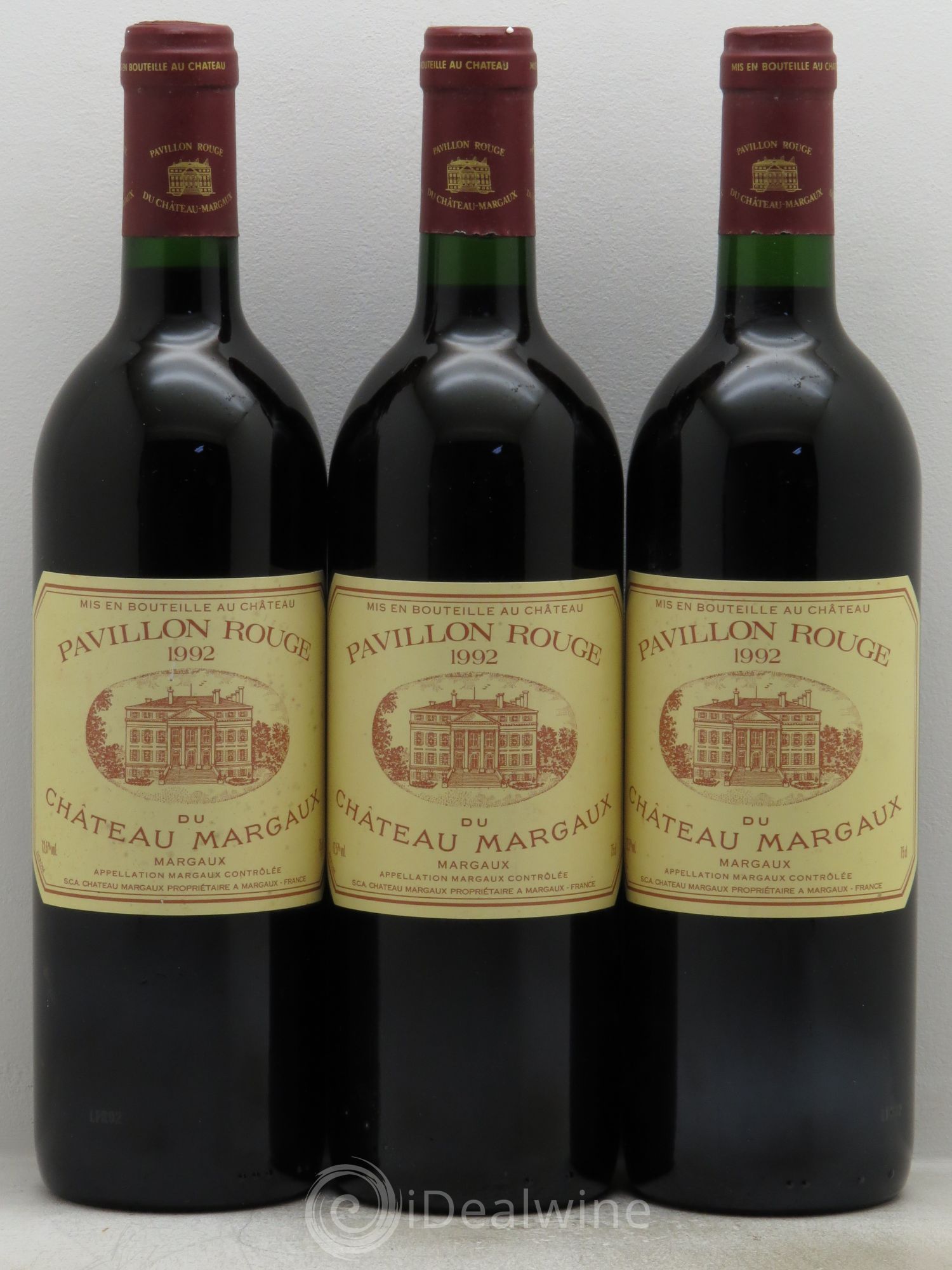Pavillon Rouge du Château Margaux Second Vin 1992 - Lot de 3 bouteilles - 0