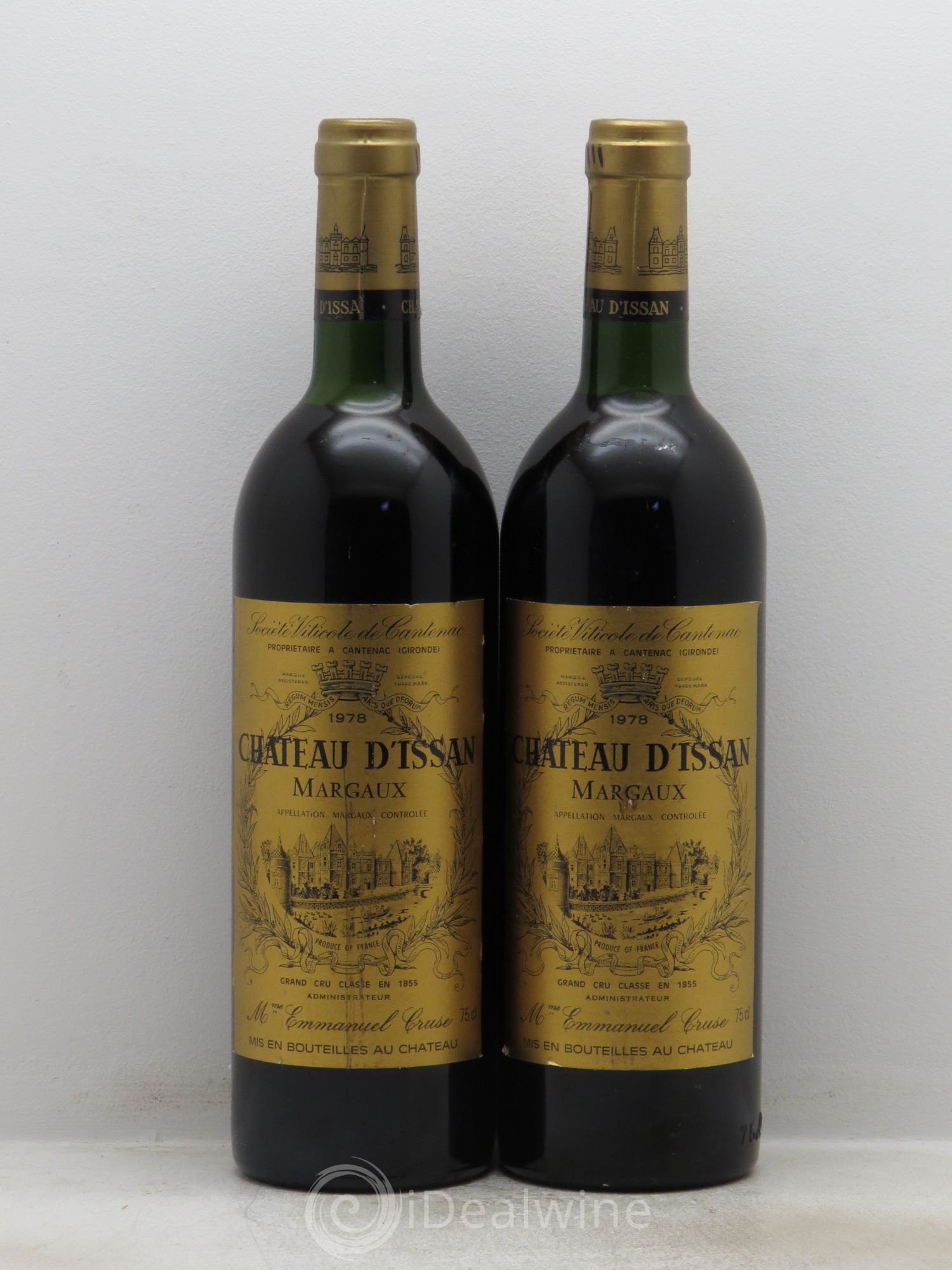 Château d'Issan 3ème Grand Cru Classé 1978 - Lot de 2 bouteilles - 0