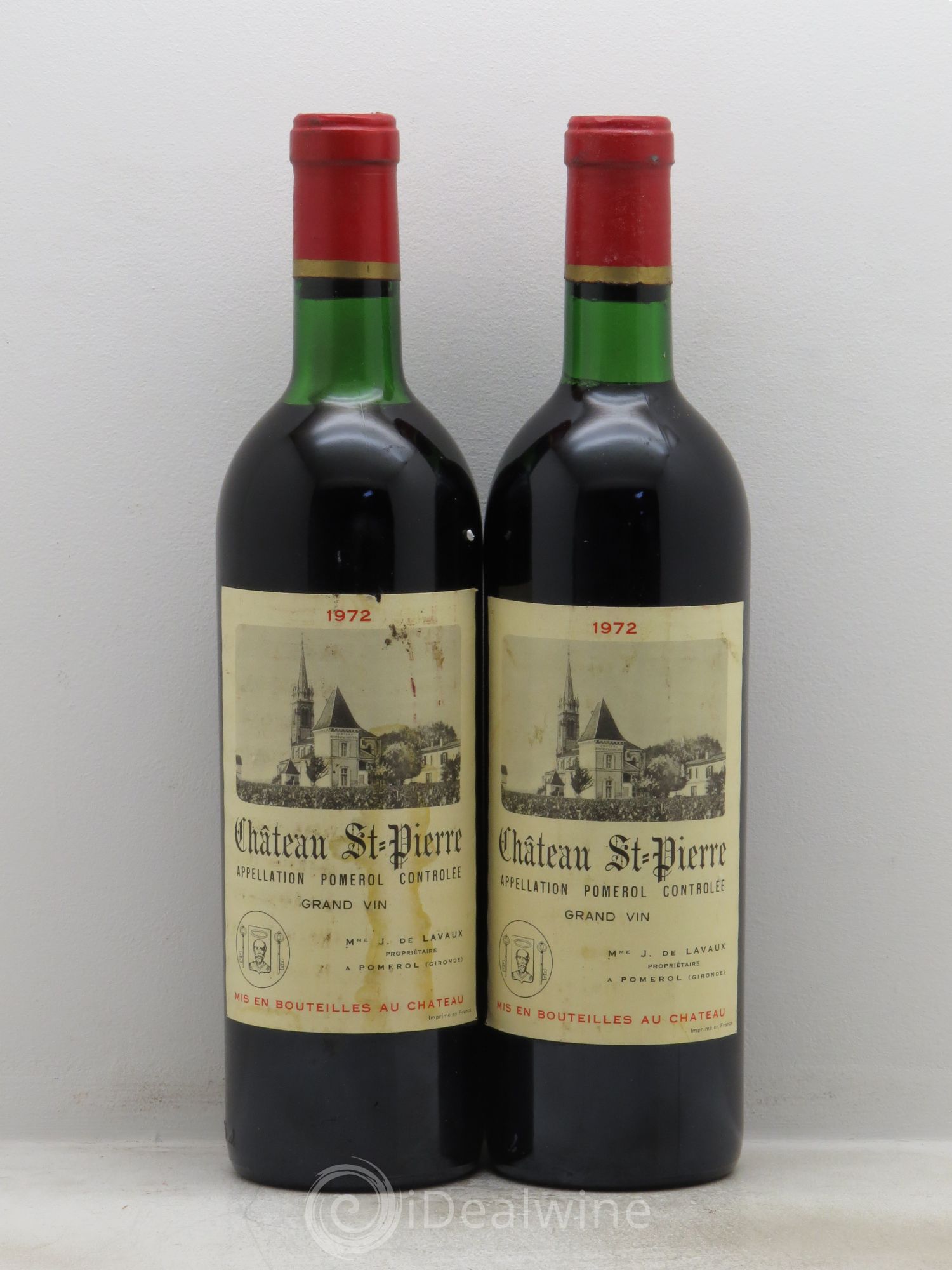 Château Saint-Pierre 1972 - Lot de 2 bouteilles - 0