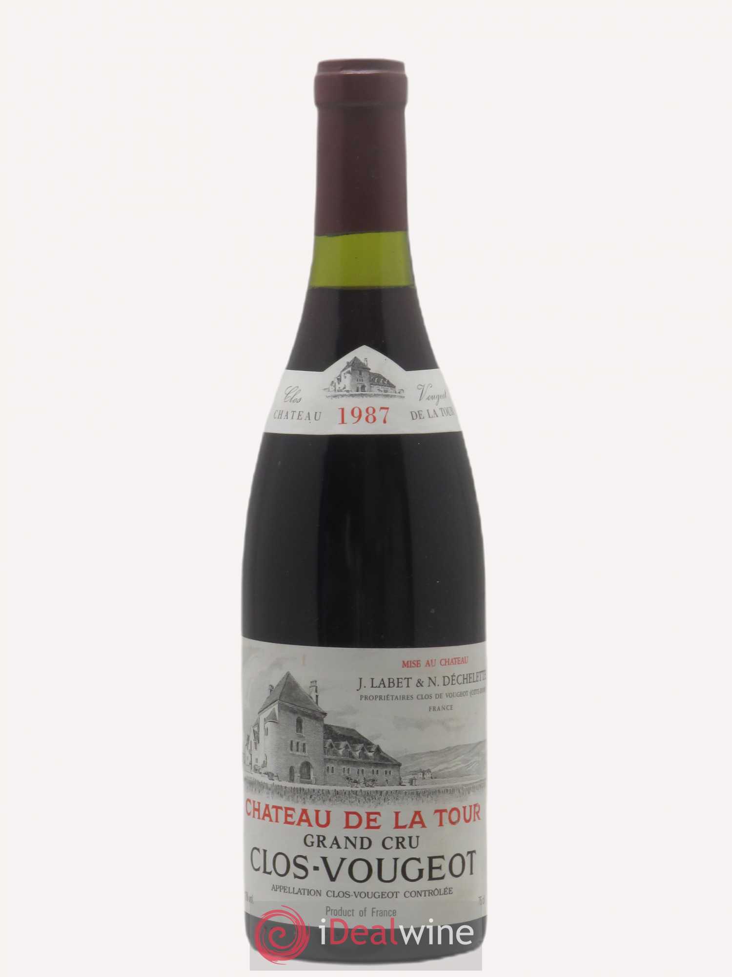 Clos de Vougeot Grand Cru Château de La Tour 1987 - Lot de 1 bouteille - 0