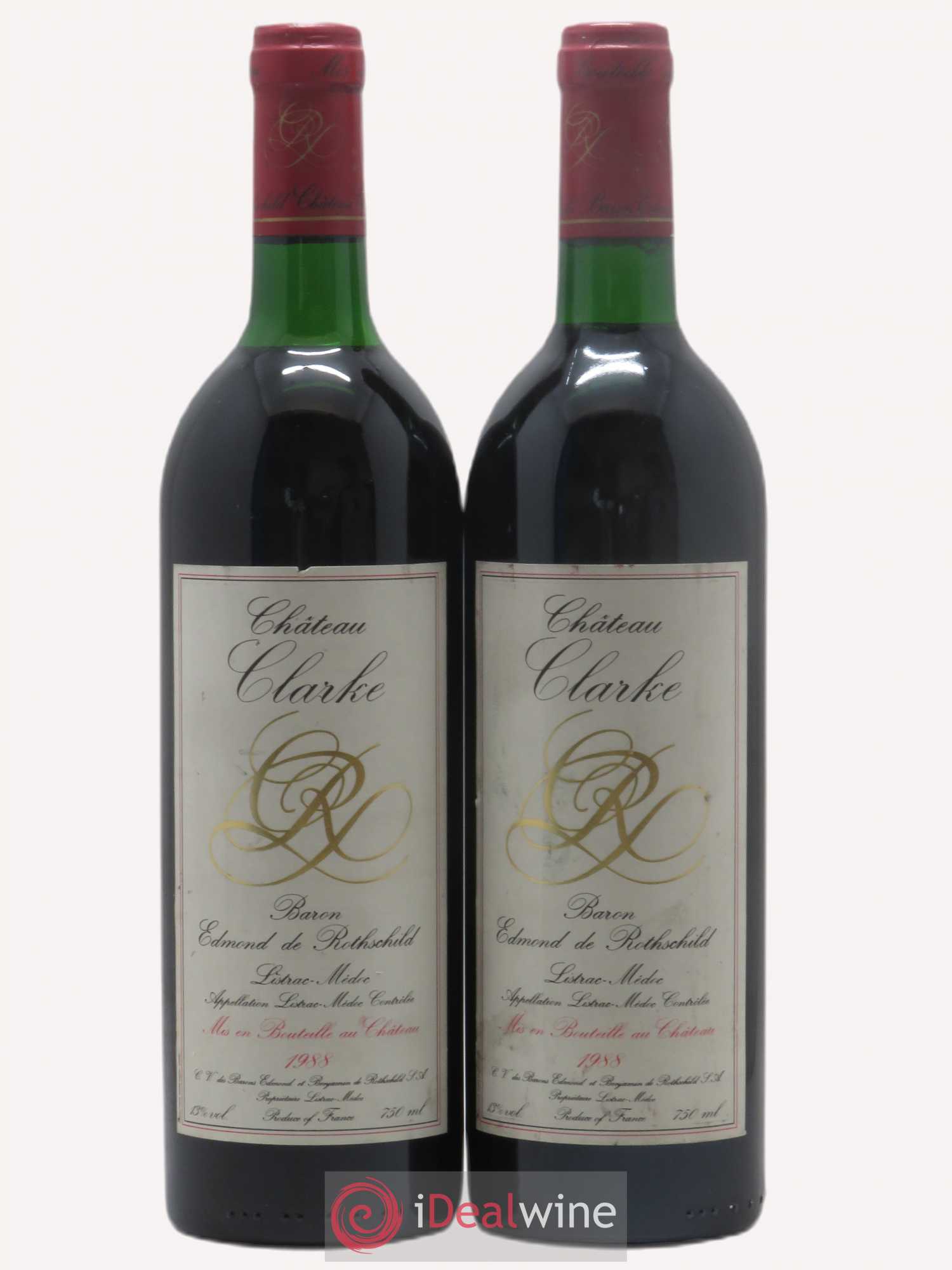 Château Clarke 1988 - Lot de 2 bouteilles - 0