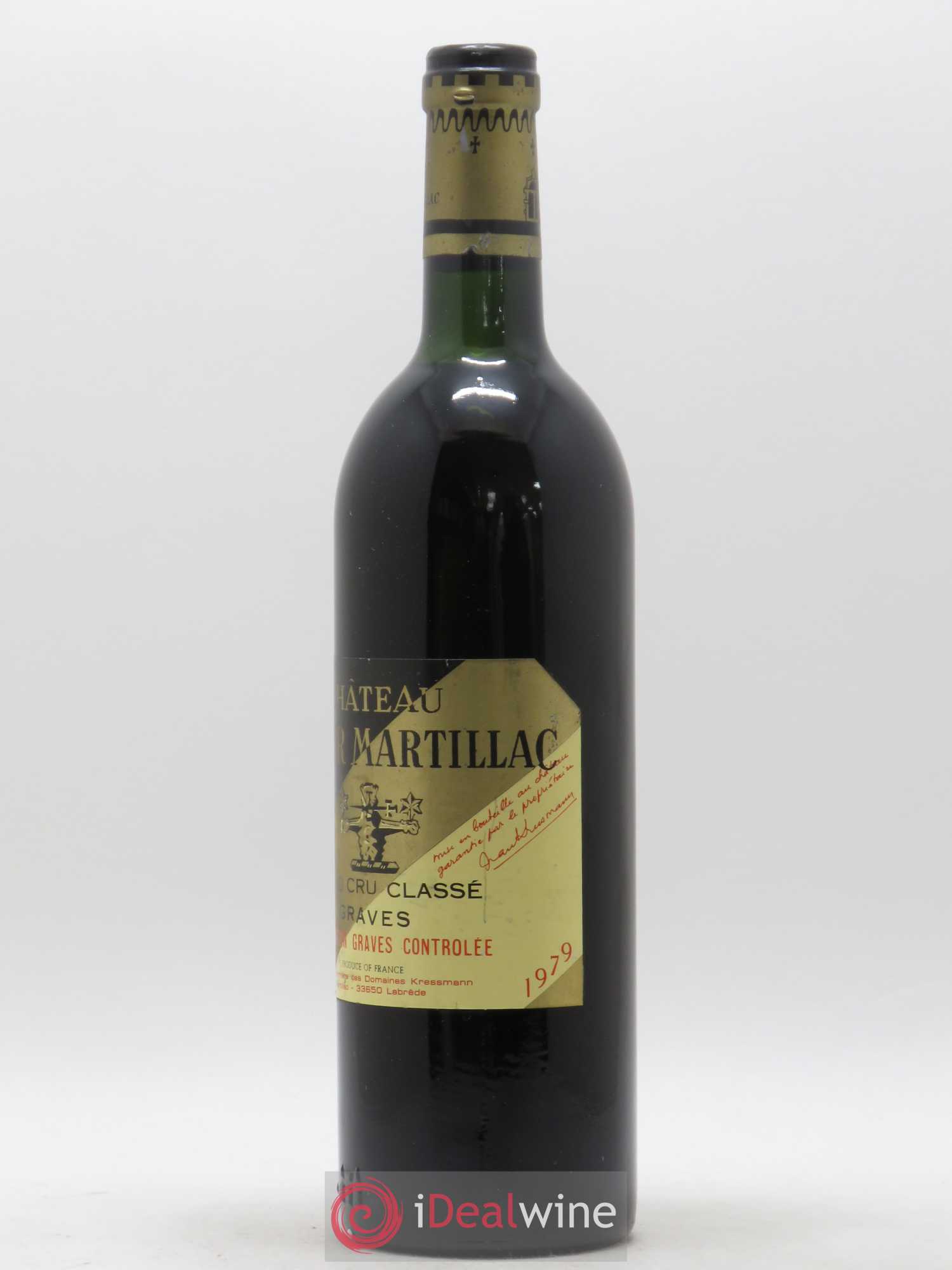 Château Latour-Martillac Cru Classé de Graves 1979 - Lot de 1 bouteille - 1