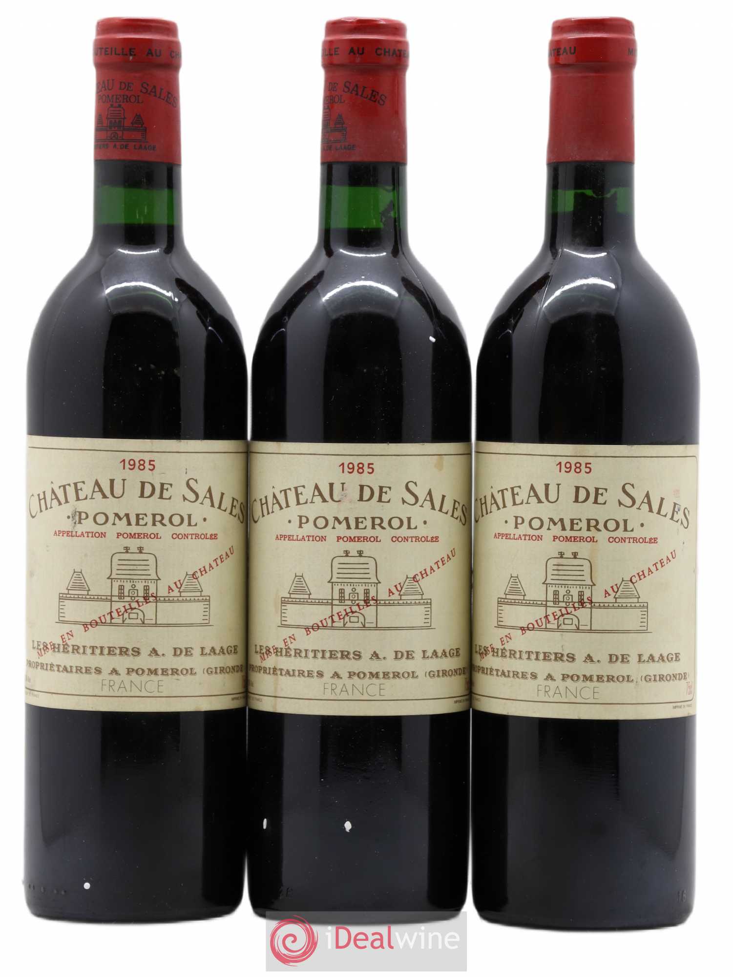 Château de Sales 1985 - Lot de 3 bouteilles - 0