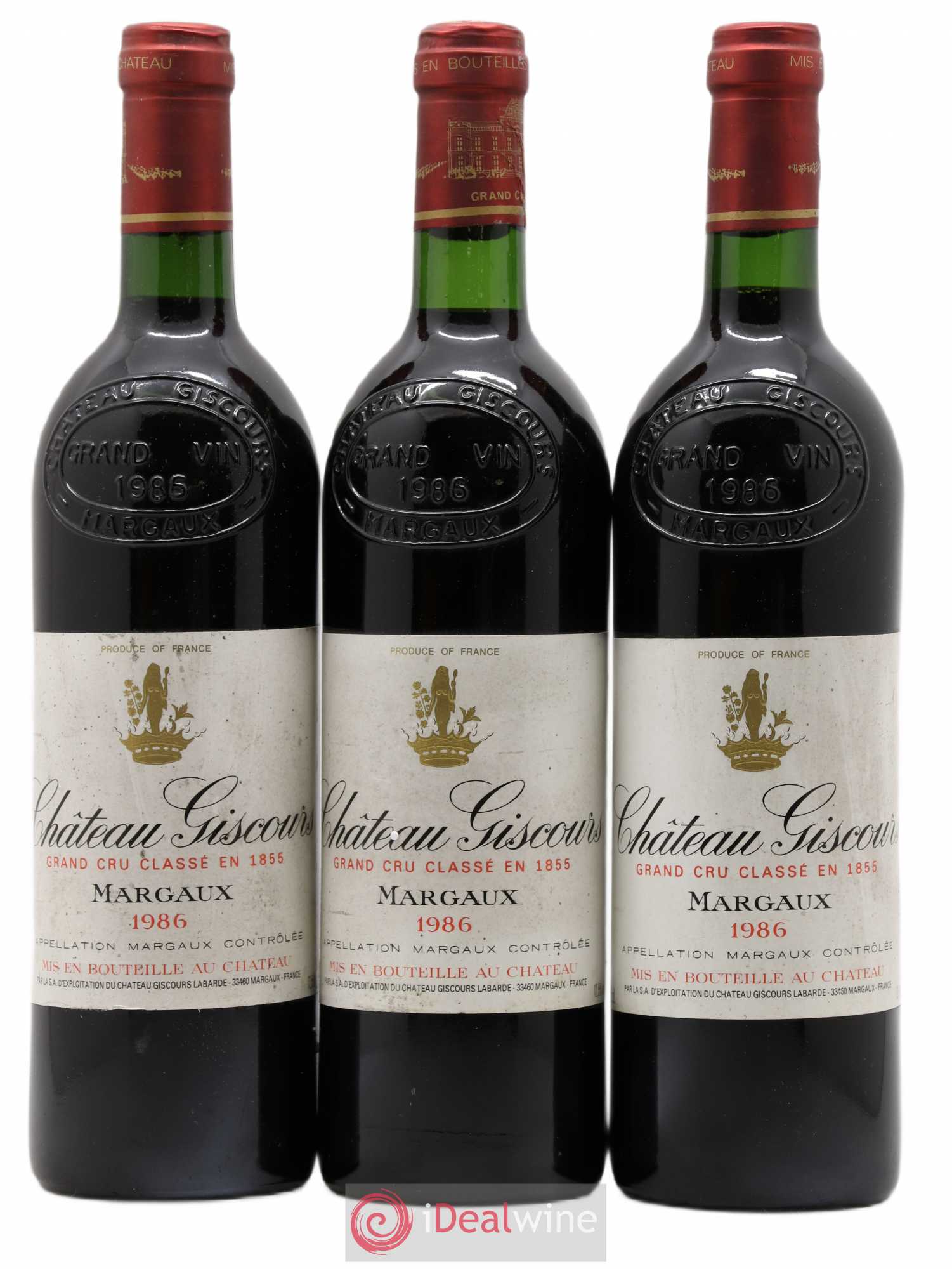Château Giscours 3ème Grand Cru Classé 1986 - Lot de 3 bouteilles - 0