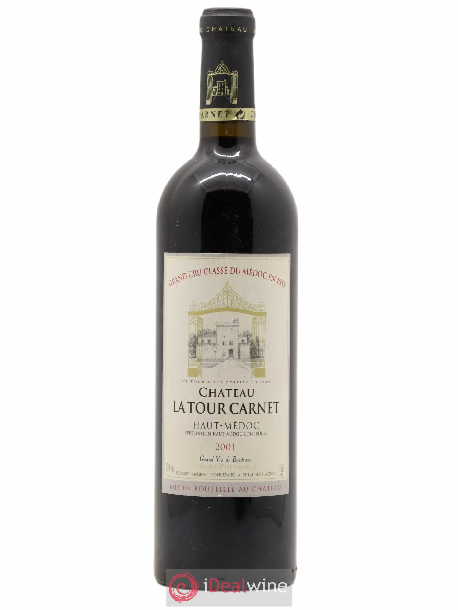 Château la Tour Carnet 4ème Grand Cru Classé 2001 - Lot de 1 bouteille - 0