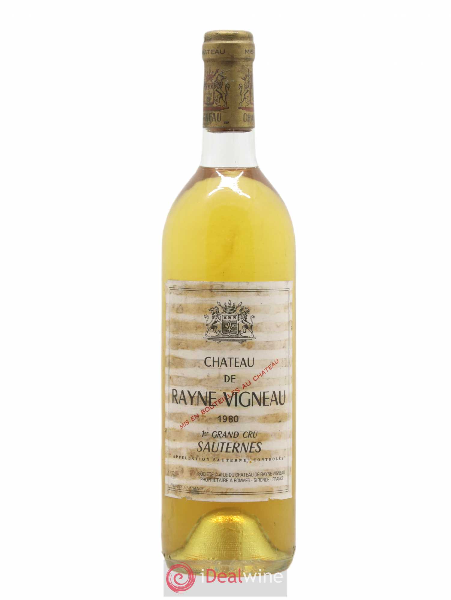 Château de Rayne Vigneau 1er Grand Cru Classé 1980 - Lotto di 1 bottiglia - 0
