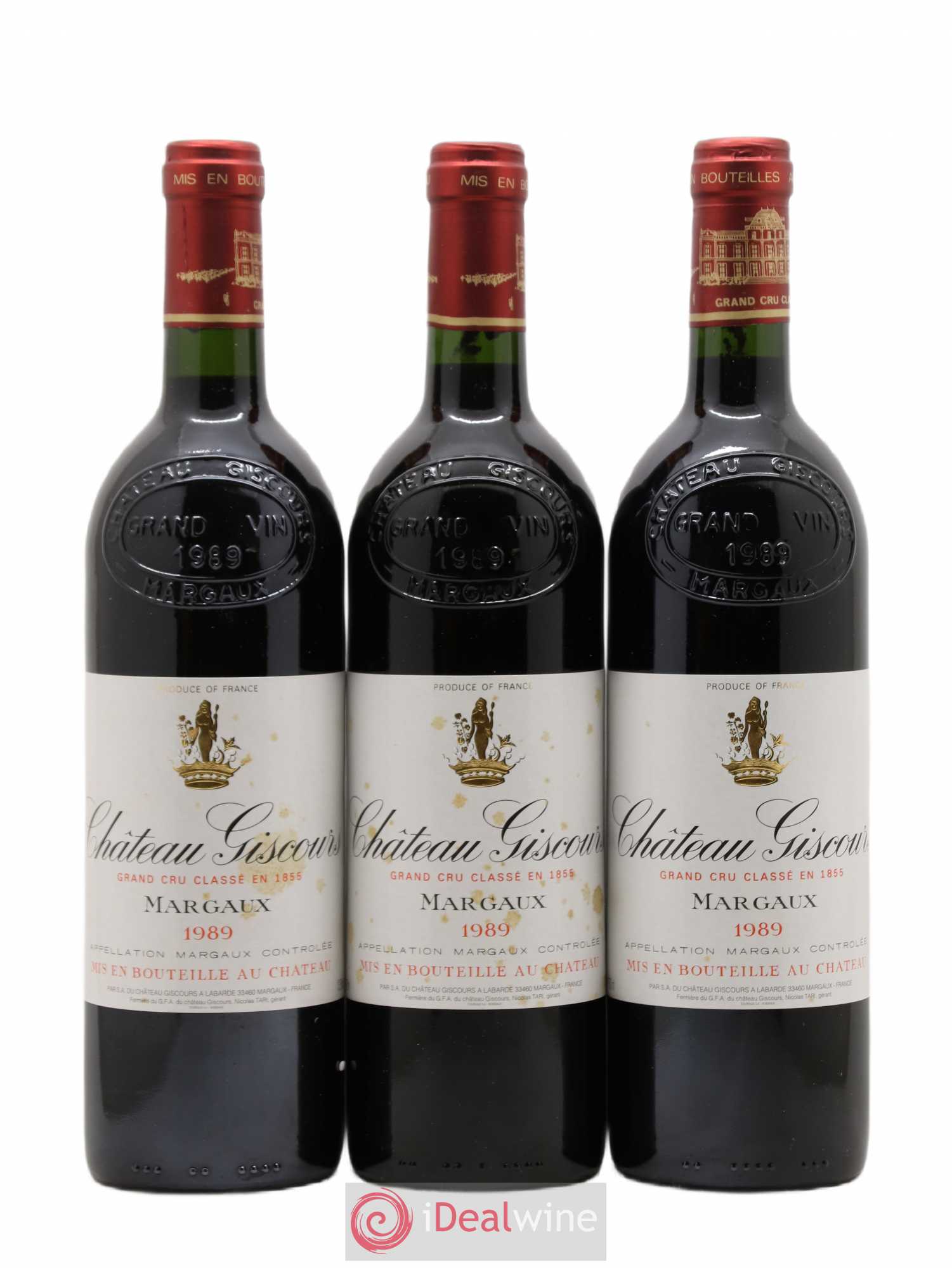 Château Giscours 3ème Grand Cru Classé 1989 - Lot de 3 bouteilles - 0
