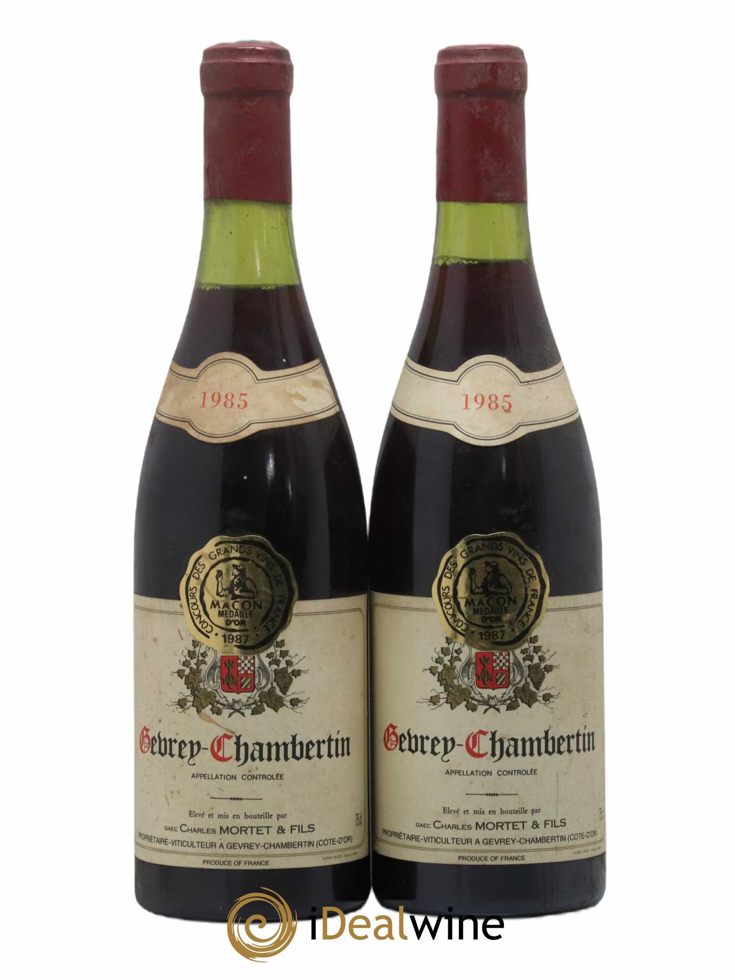 Gevrey-Chambertin Ambroise Charles Mortet 1985 - Lot de 2 bouteilles - 0