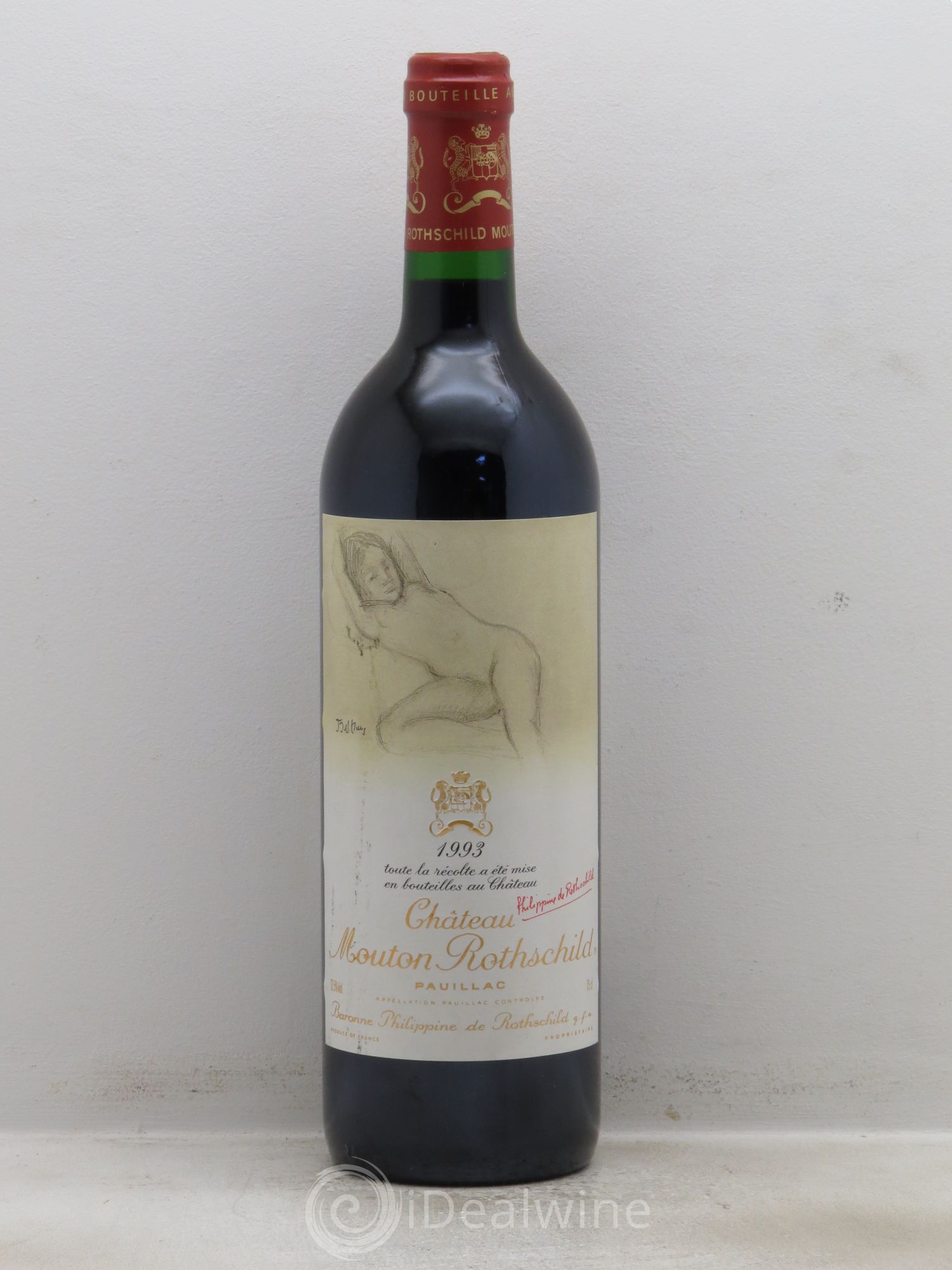 Château Mouton Rothschild 1er Grand Cru Classé 1993 - Lot de 1 bouteille - 0