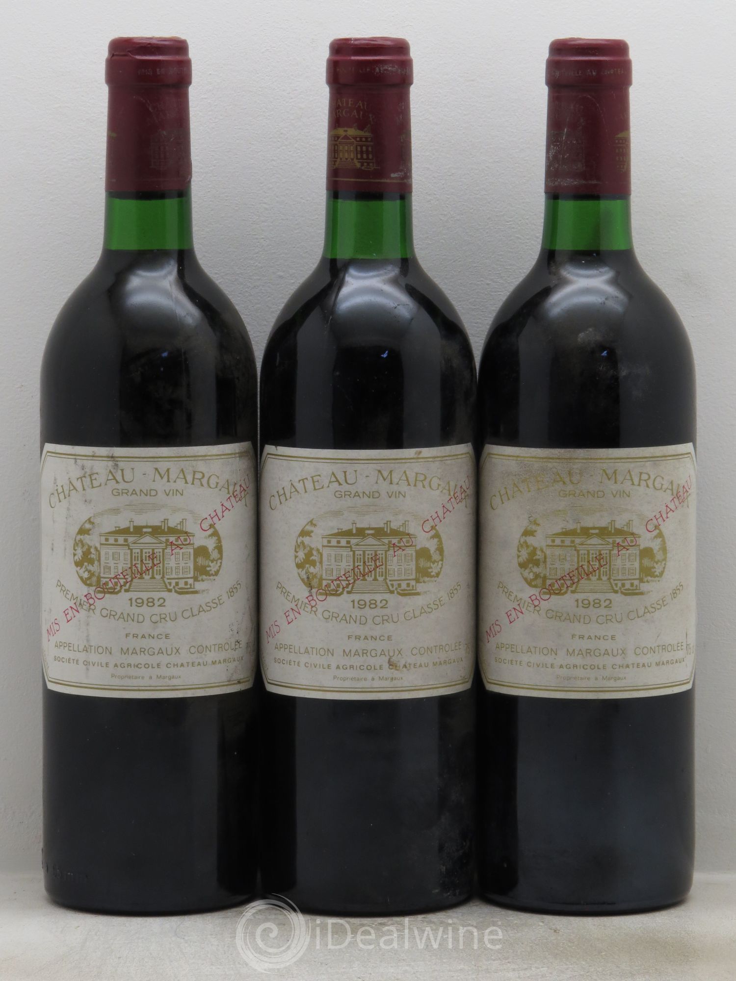 Château Margaux 1er Grand Cru Classé 1982 - Lot de 3 bouteilles - 0