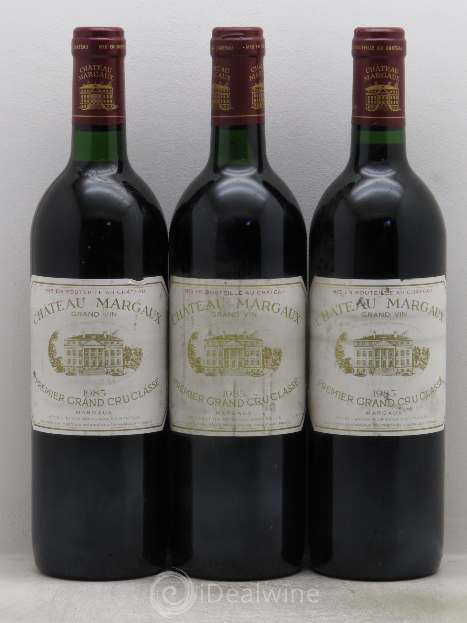 Château Margaux 1er Grand Cru Classé 1985 - Lot de 3 bouteilles - 0