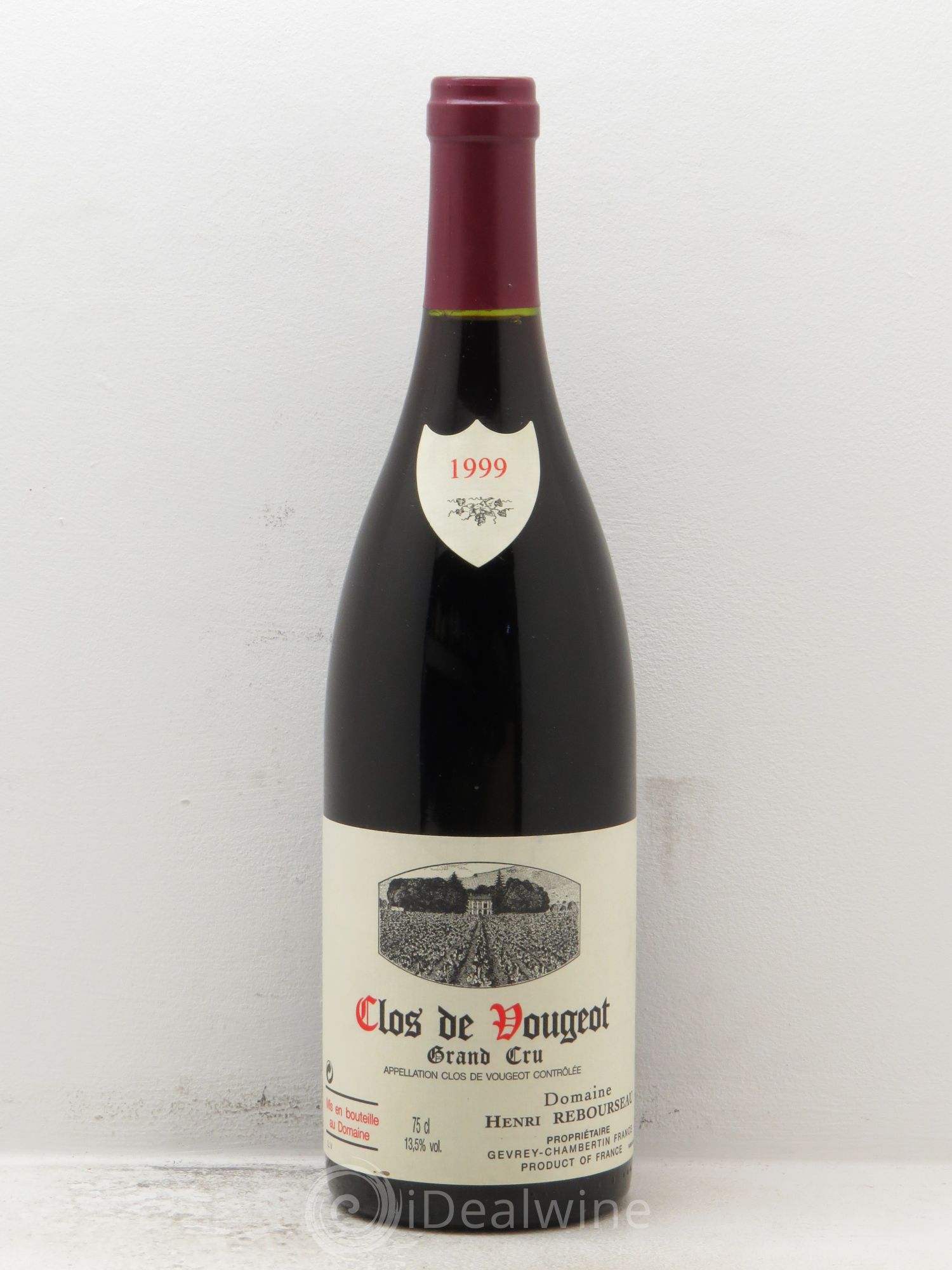 Clos de Vougeot Grand Cru Henri Rebourseau (Domaine) 1999 - Lot de 1 bouteille - 0