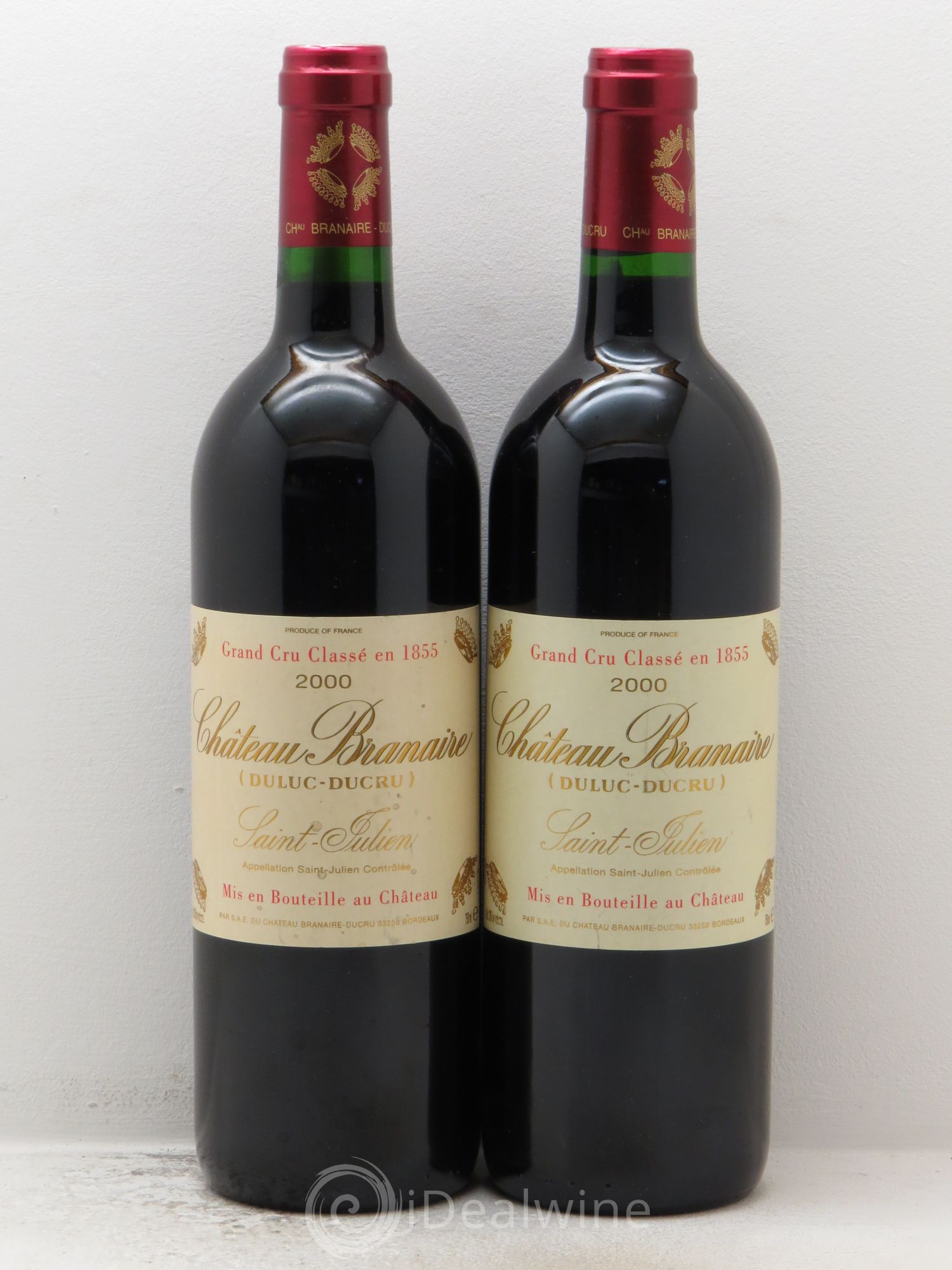 Château Branaire Ducru 4ème Grand Cru Classé 2000 - Lotto di 2 bottiglie - 0