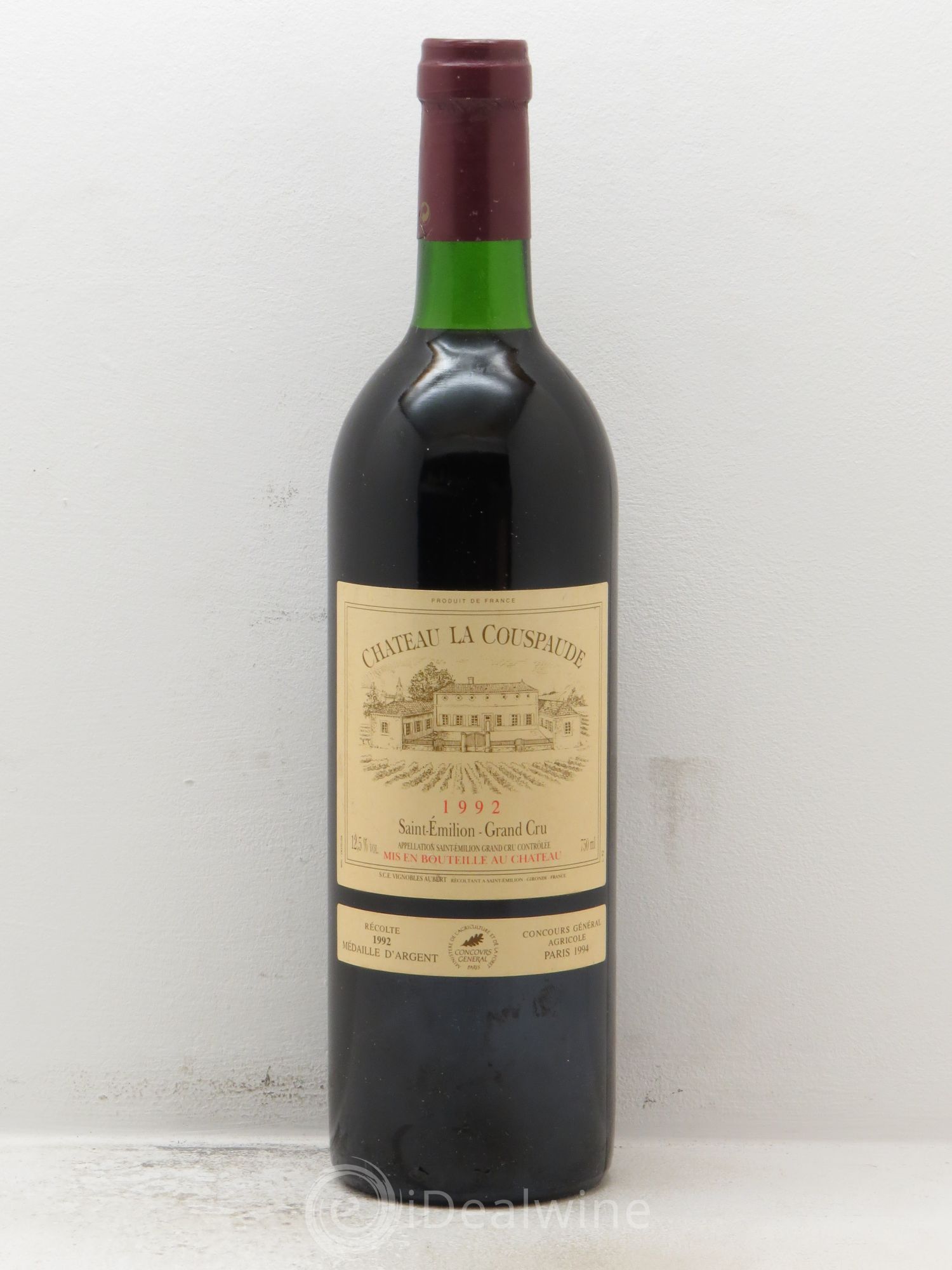 Château la Couspaude Grand Cru Classé 1992 - Lot de 1 bouteille - 0