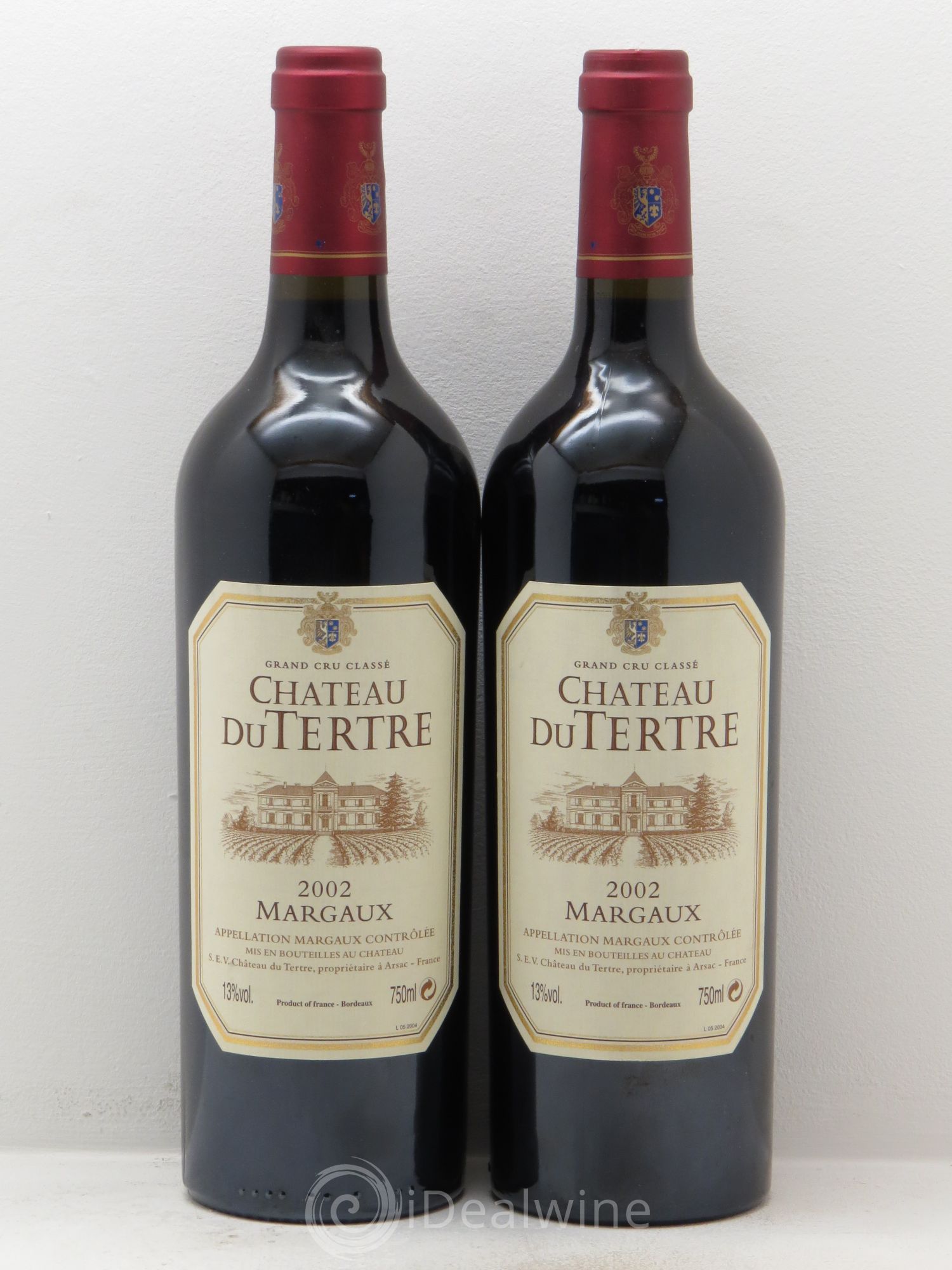 Château du Tertre 5ème Grand Cru Classé 2002 - Lot de 2 bouteilles - 0