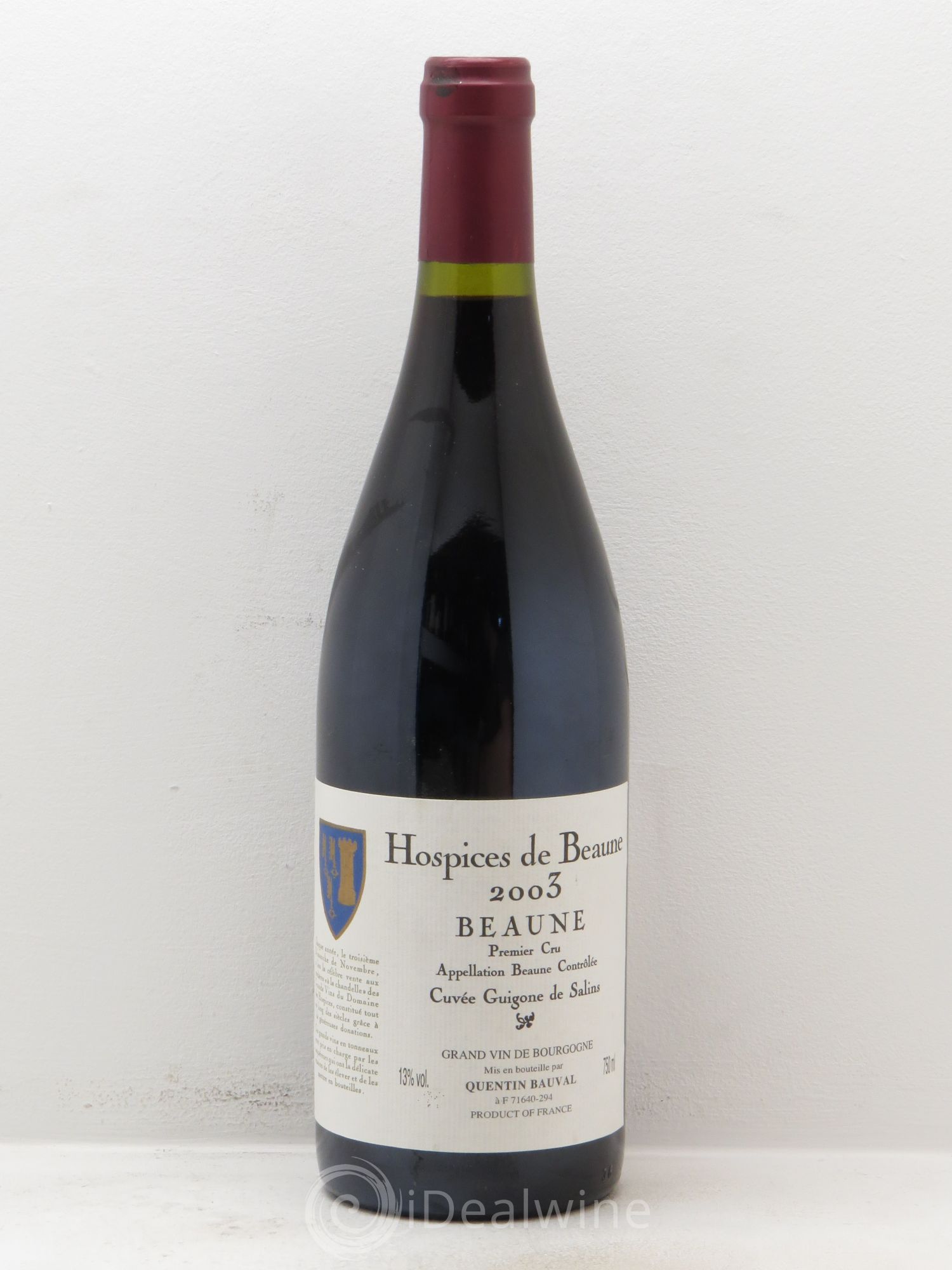 Beaune 1er Cru Hospices de Beaune Cuvée Guigone de Salins 2003 - Lot de 1 bouteille - 0