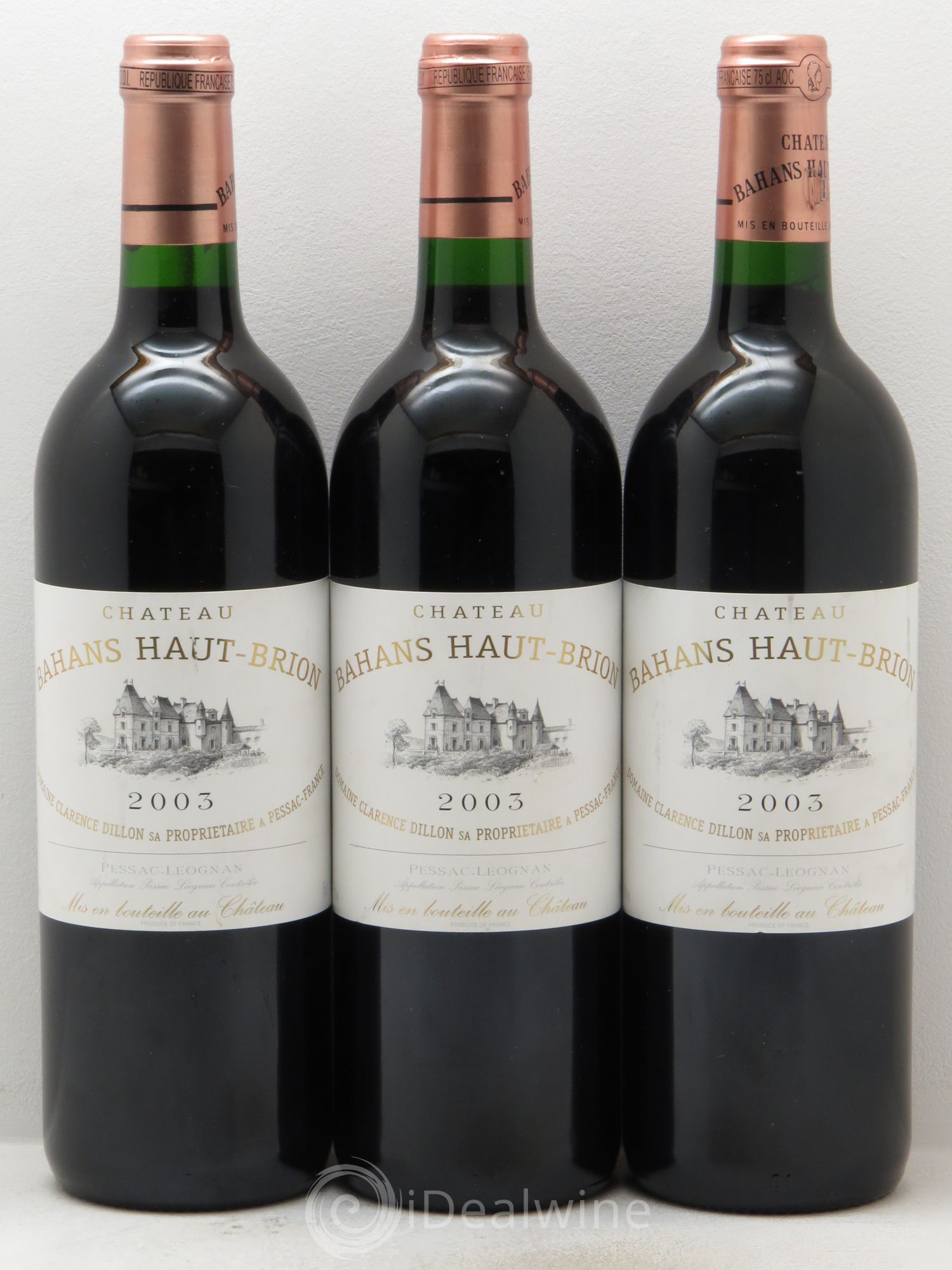 Clarence (Bahans) de Haut-Brion Second Vin 2003 - Lot de 3 bouteilles - 0
