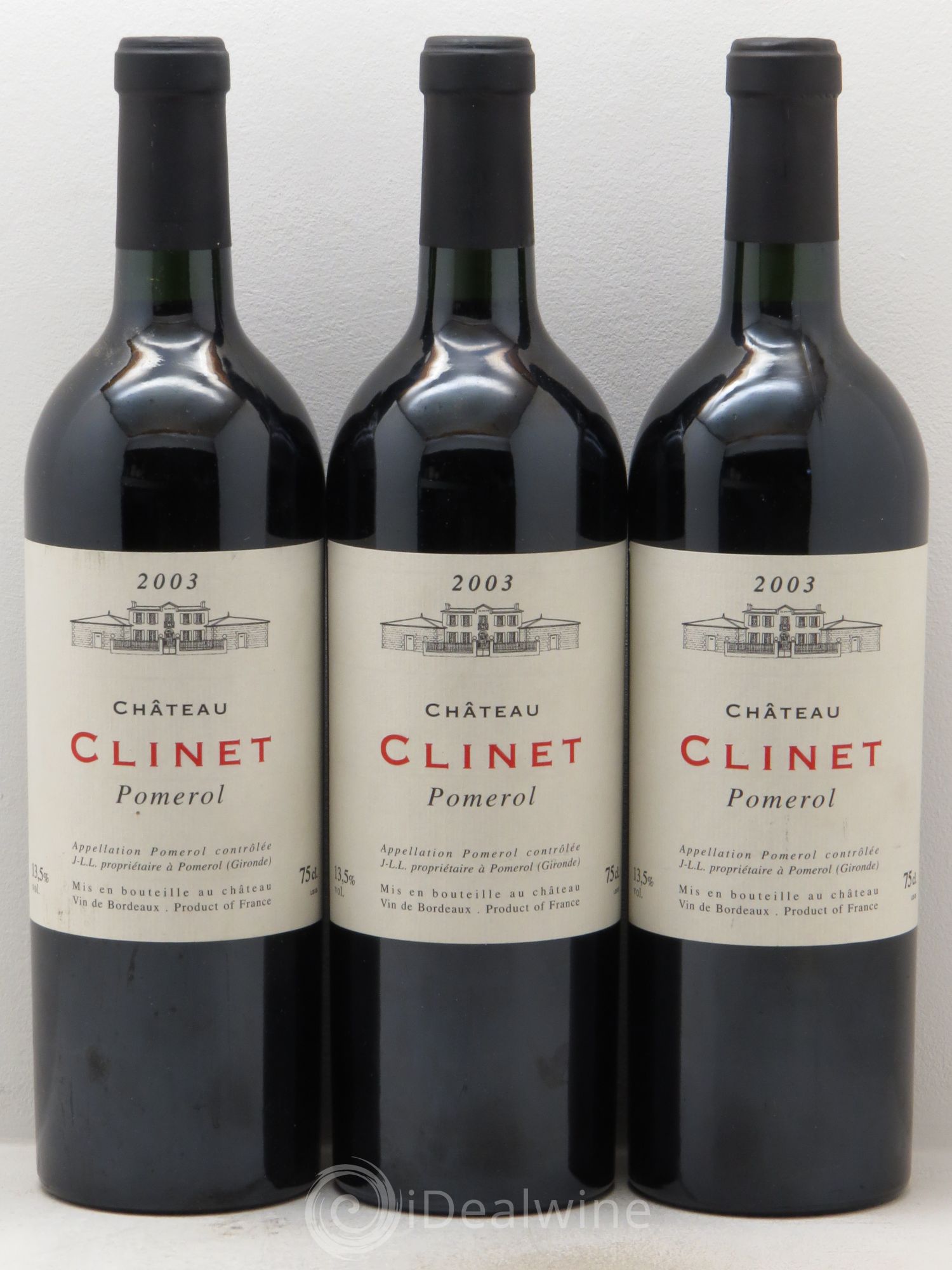 Château Clinet 2003 - Posten von 3 Flaschen - 0
