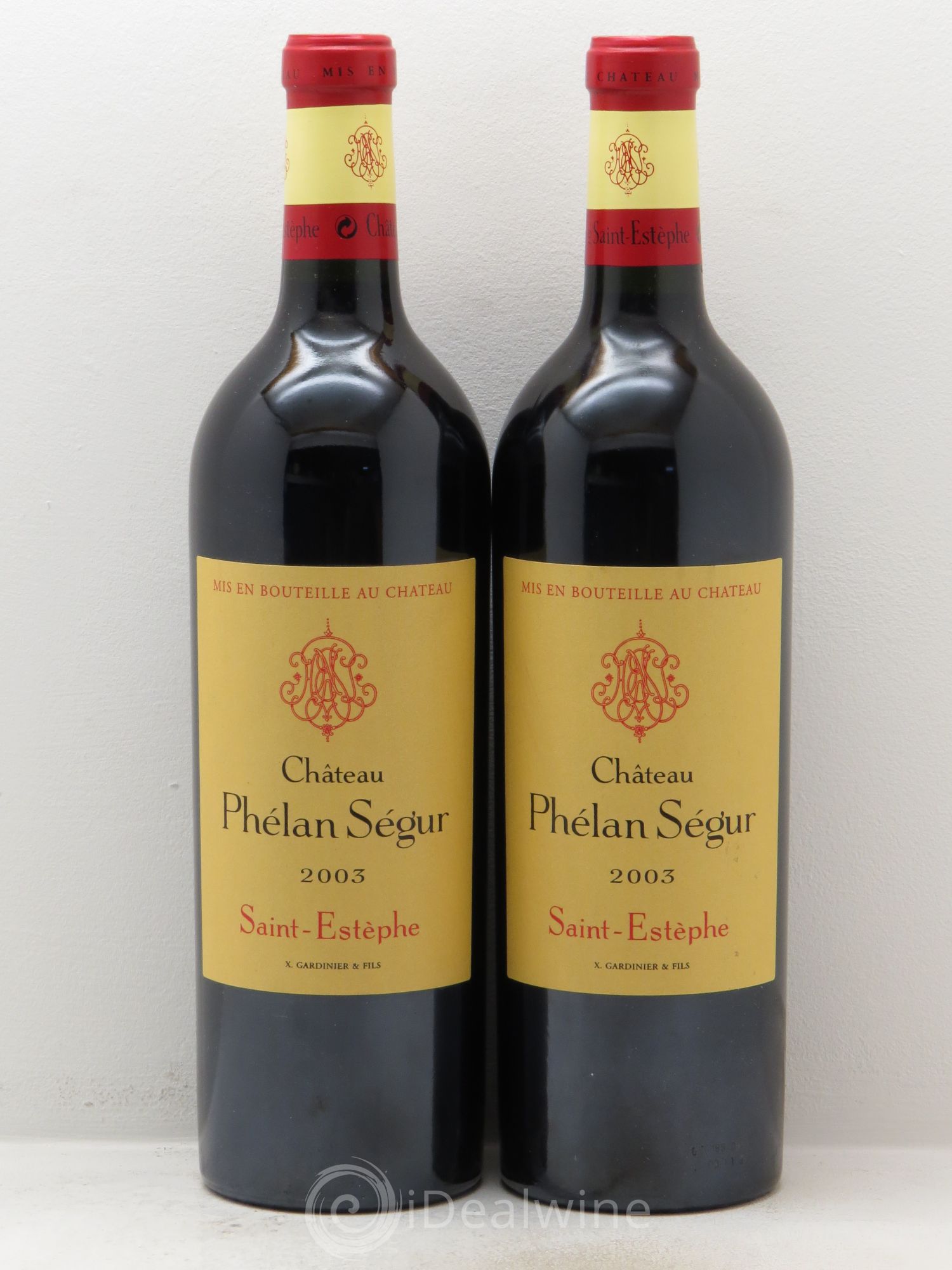 Château Phélan Ségur 2003 - Lot de 2 bouteilles - 0