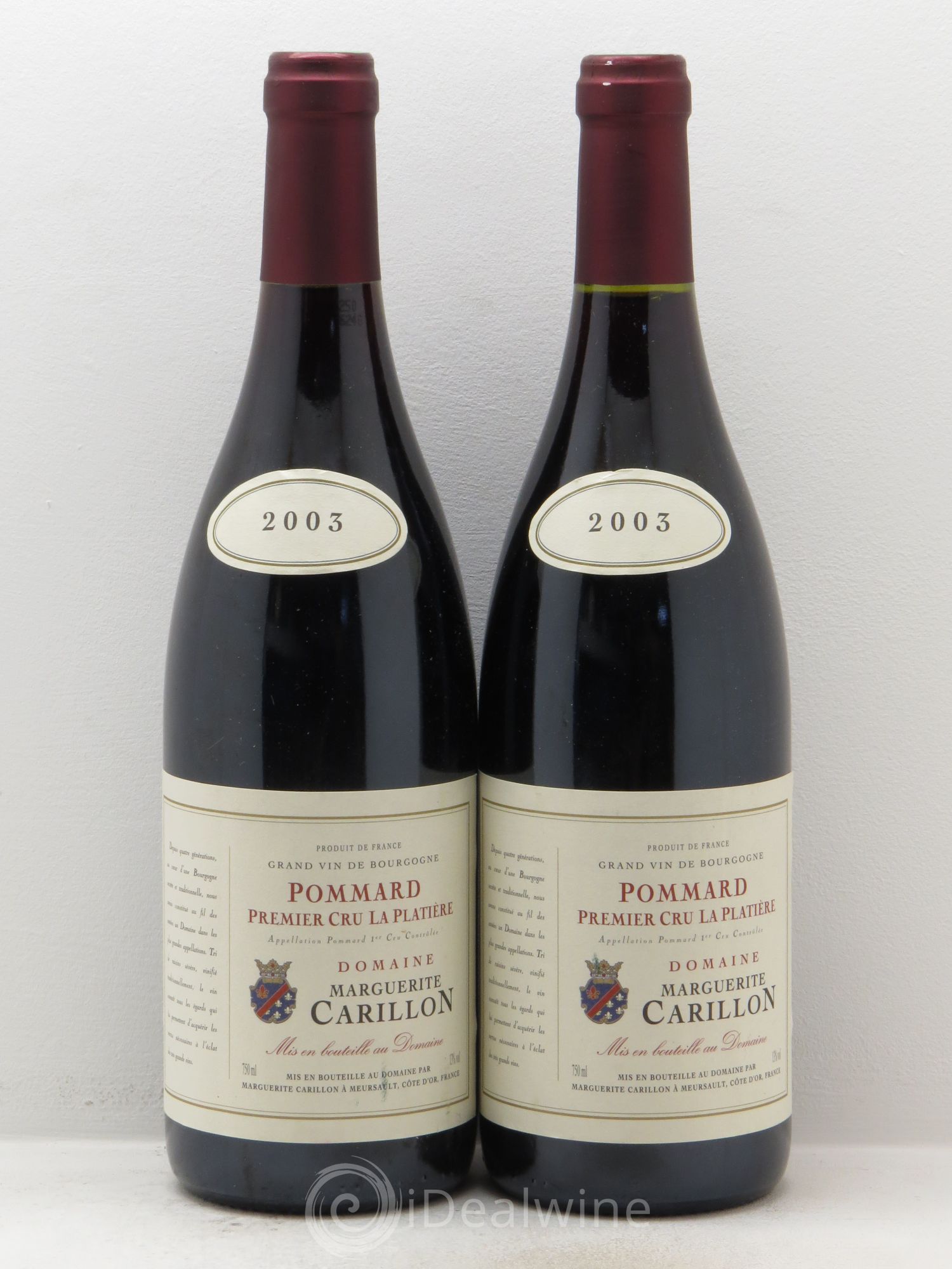 Pommard 1er Cru Domaine Marguerite Carillon 2003 - Posten von 2 Flaschen - 0