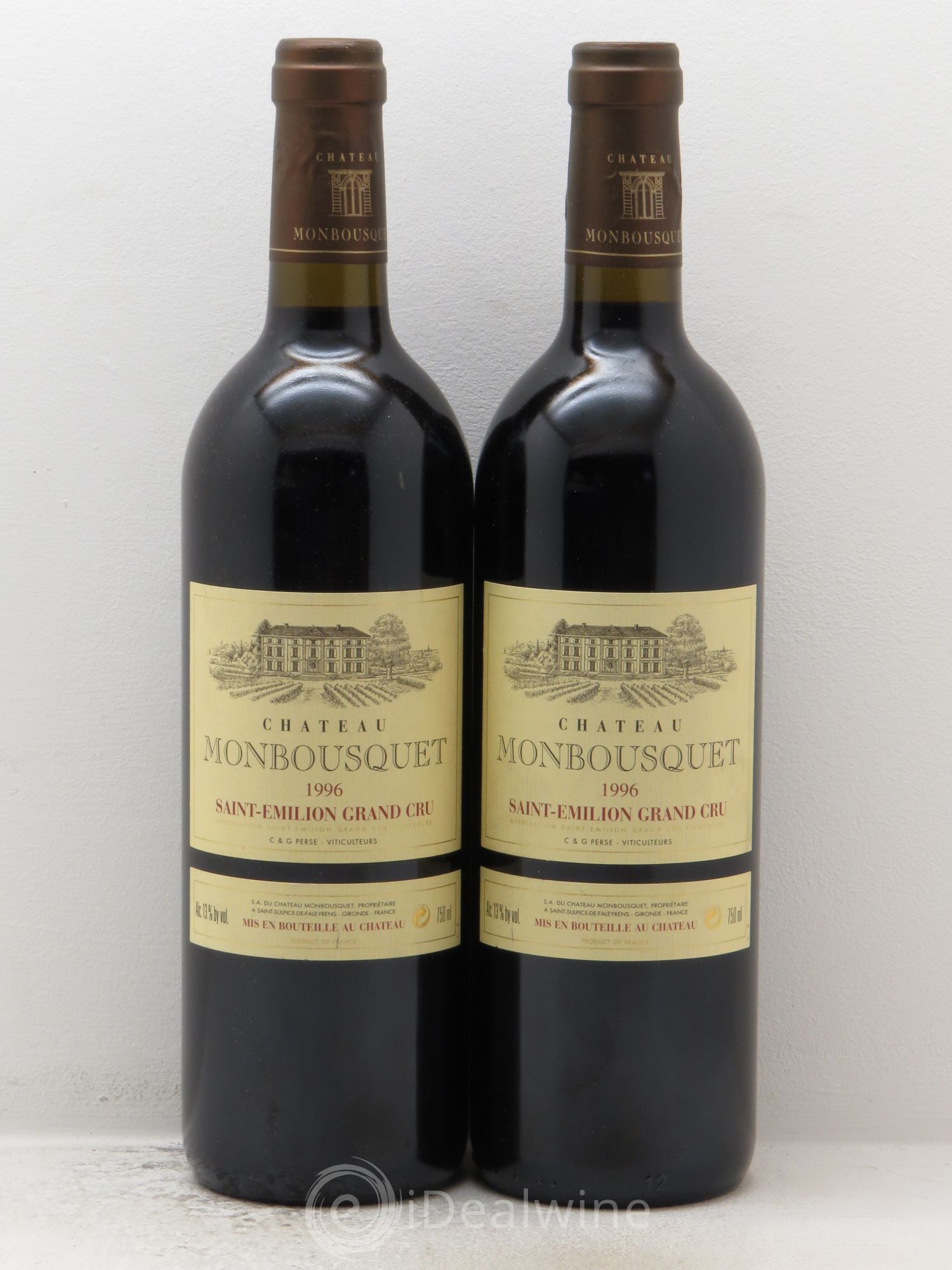 Château Monbousquet Grand Cru Classé 1996 - Lot de 2 bouteilles - 0