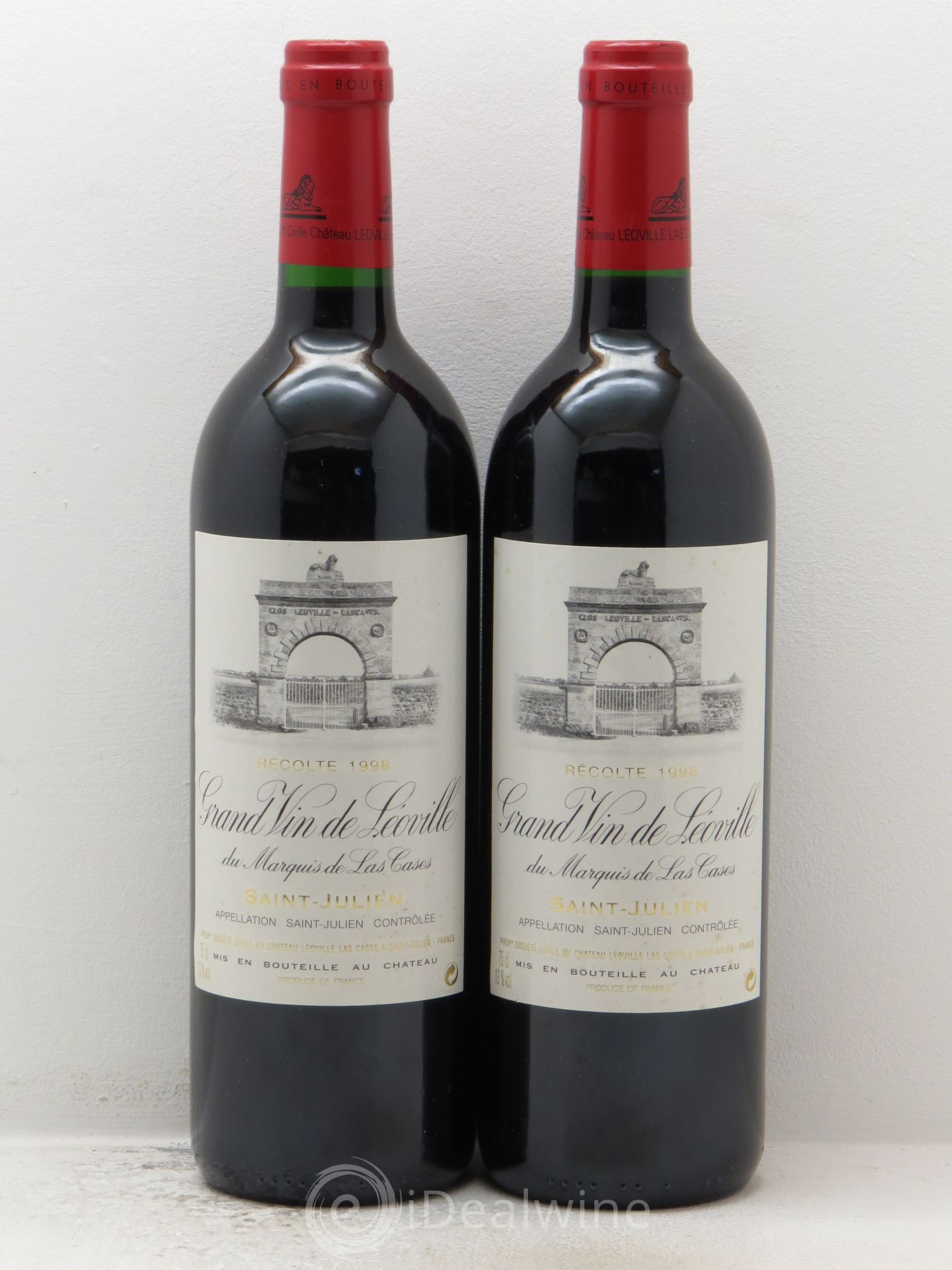 Château Léoville Las Cases 2ème Grand Cru Classé 1998 - Lot de 2 bouteilles - 0