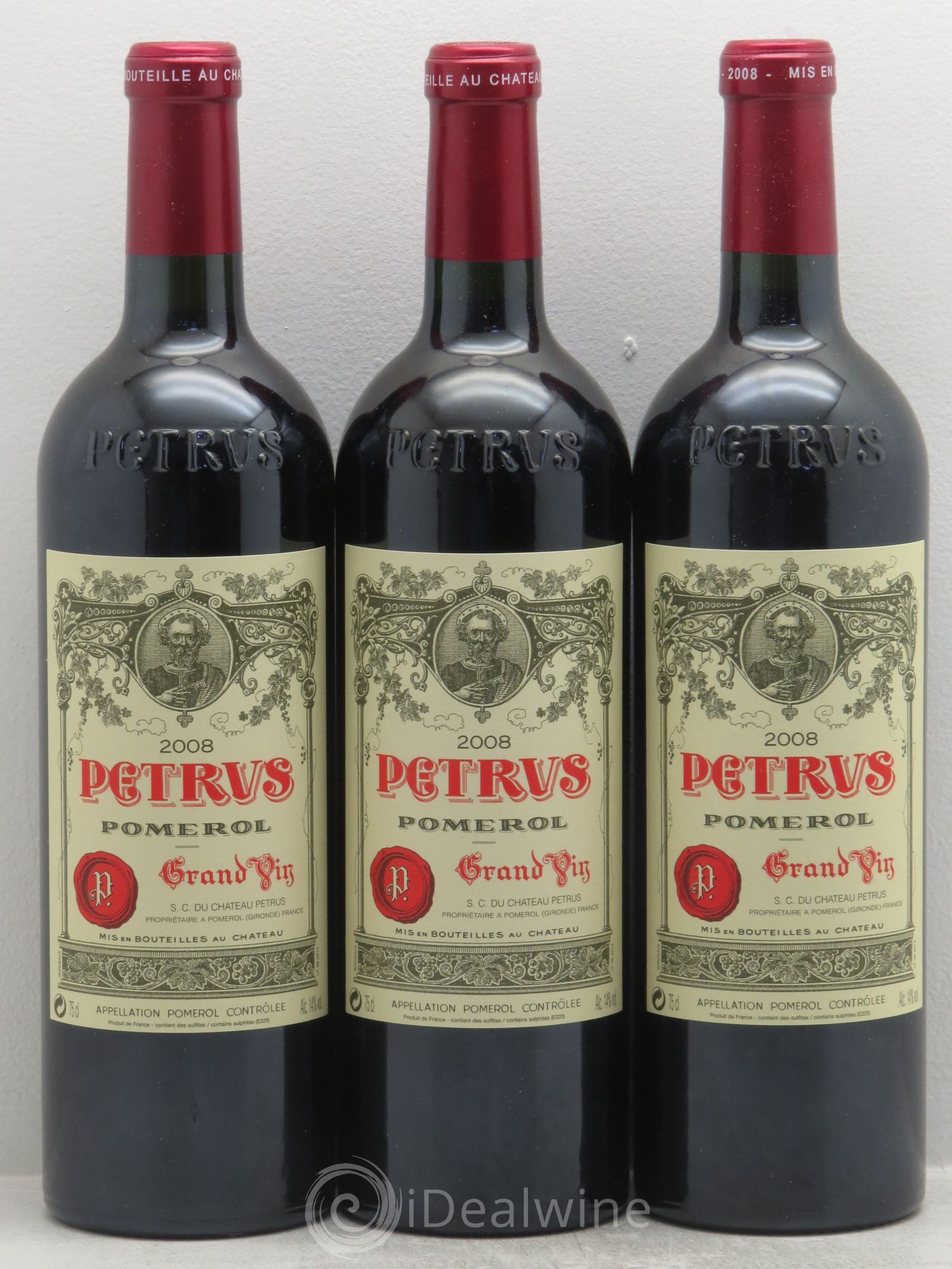 Petrus 2008 - Lot de 3 bouteilles - 0