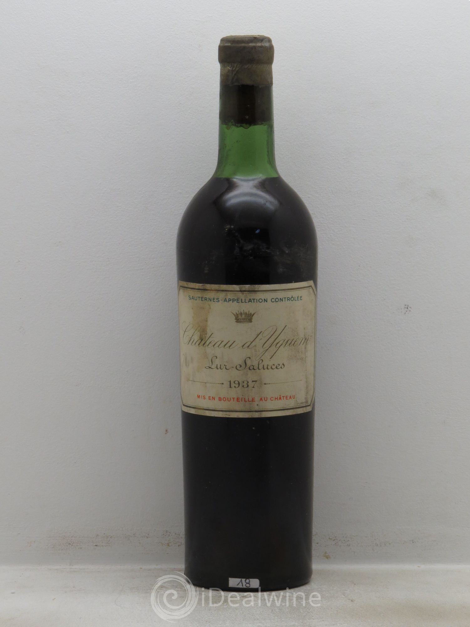 Château d' Yquem 1er Cru Classé Supérieur 1937 - Lotto di 1 bottiglia - 0